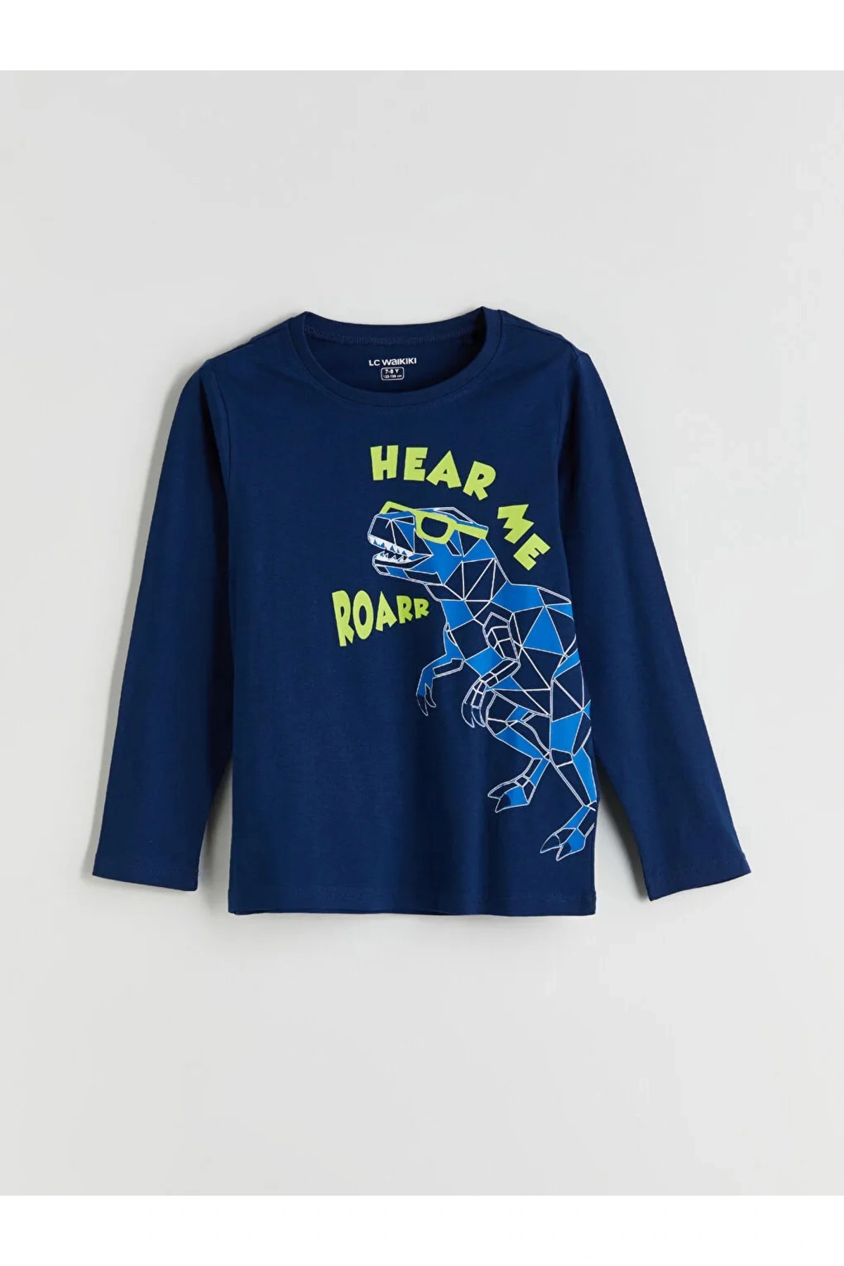 LCW Kids Lacivert Bisiklet Yaka Erkek Çocuk Pijama Takımı