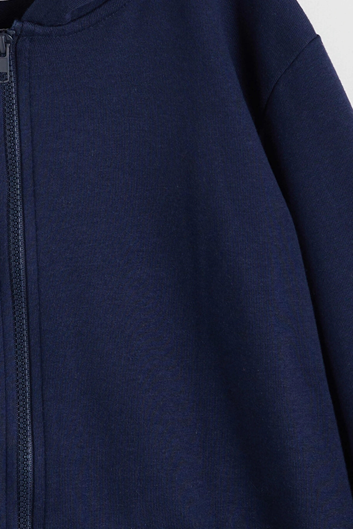 LCW Kids Lacivert Kapüşonlu Erkek Çocuk Fermuarlı Sweatshirt