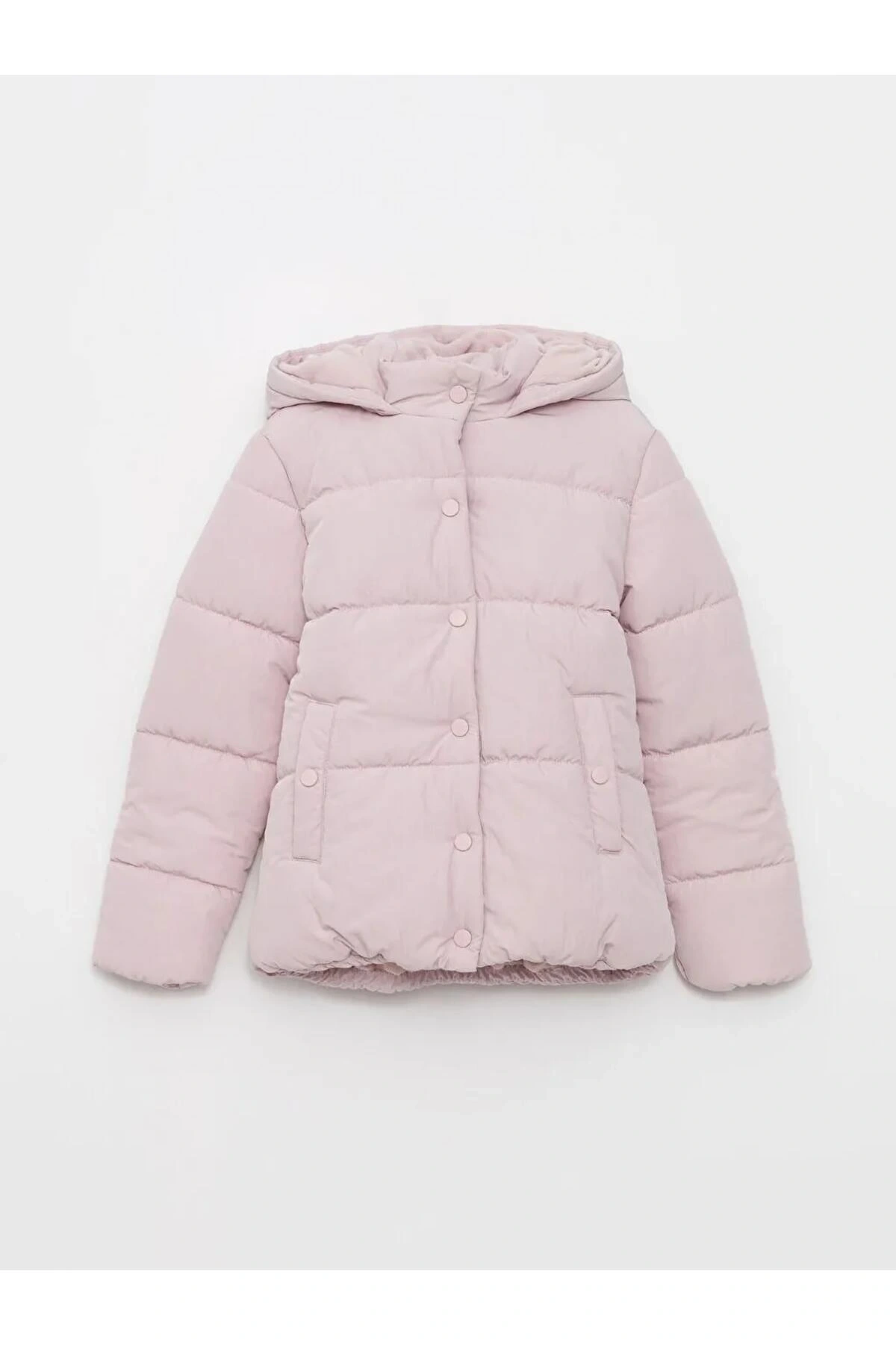 LCW Kids Lila Kapüşonlu Basic Kız Çocuk Şişme Mont