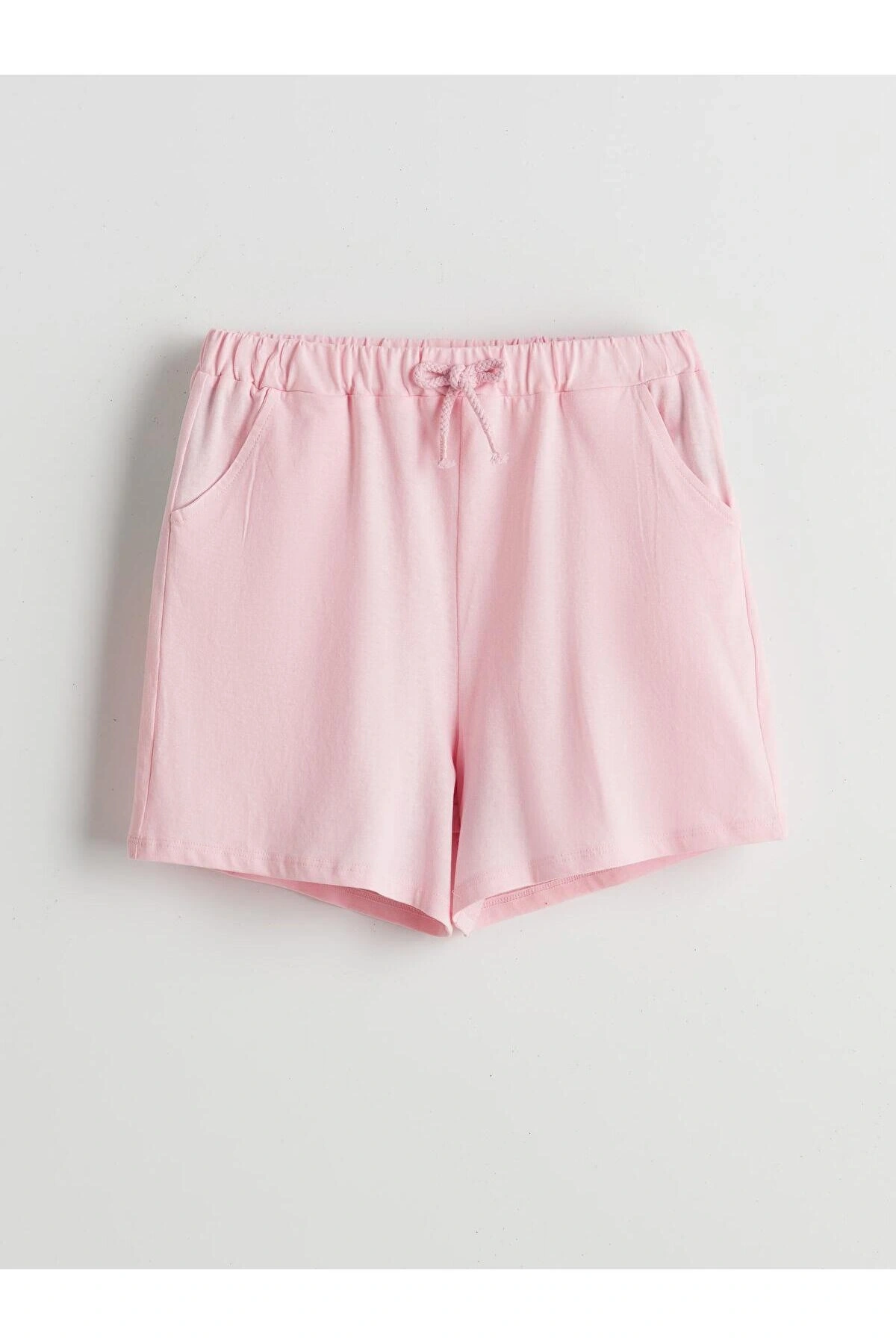 LCW Kids Pembe Beli Lastikli Kız Çocuk Şort