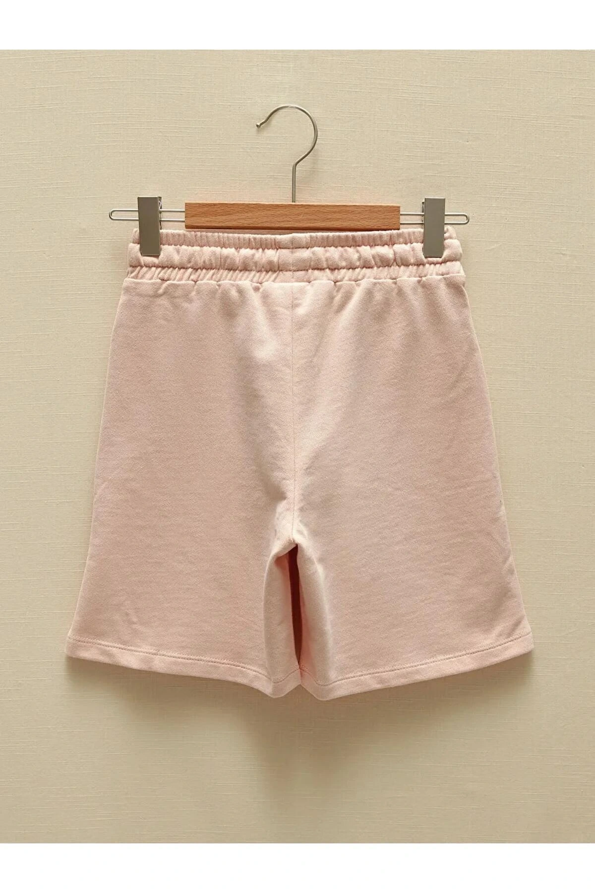 LCW Kids Pembe Beli Lastikli Kız Çocuk Şort