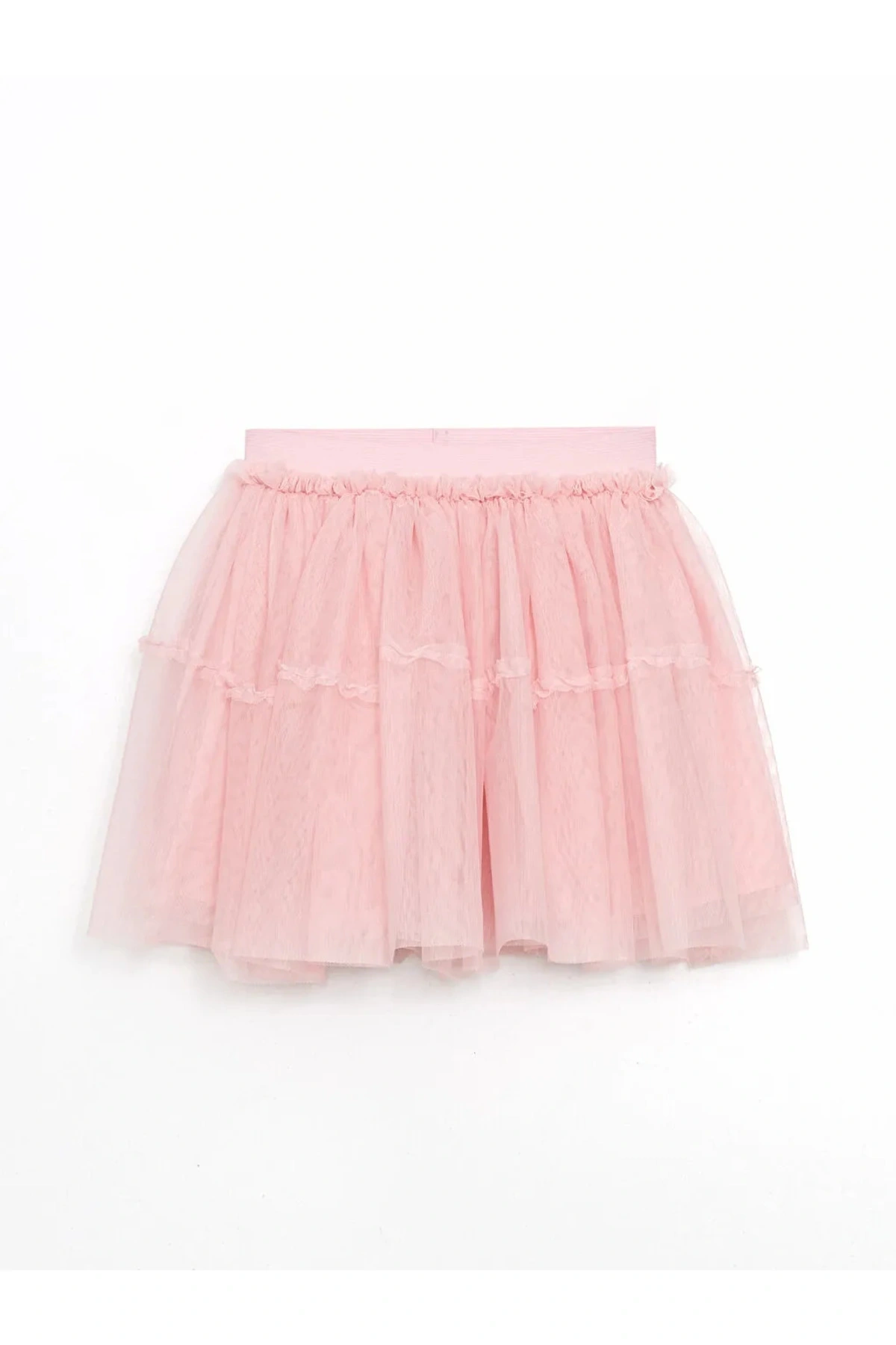 LCW Kids Pembe Beli Lastikli Kız Çocuk Tütülü Etek