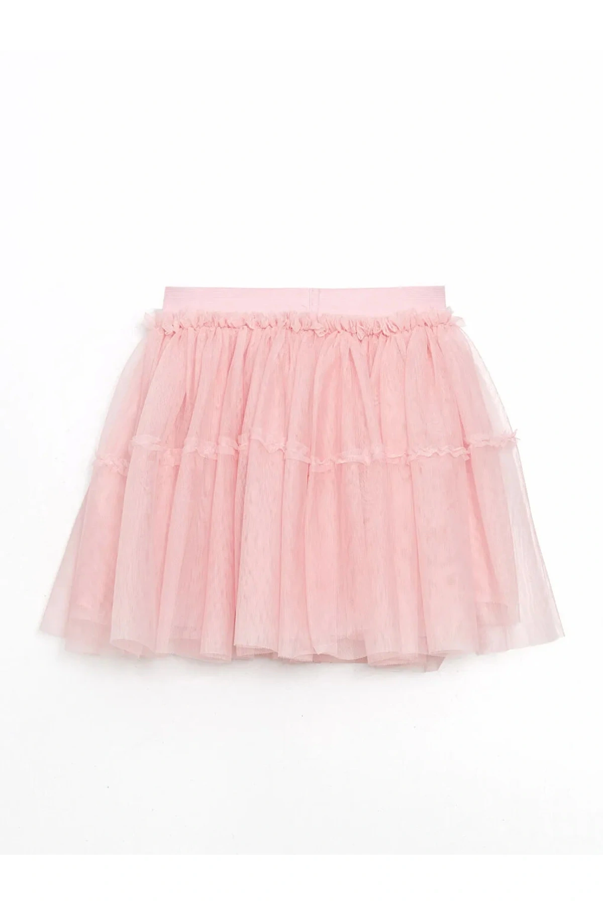 LCW Kids Pembe Beli Lastikli Kız Çocuk Tütülü Etek