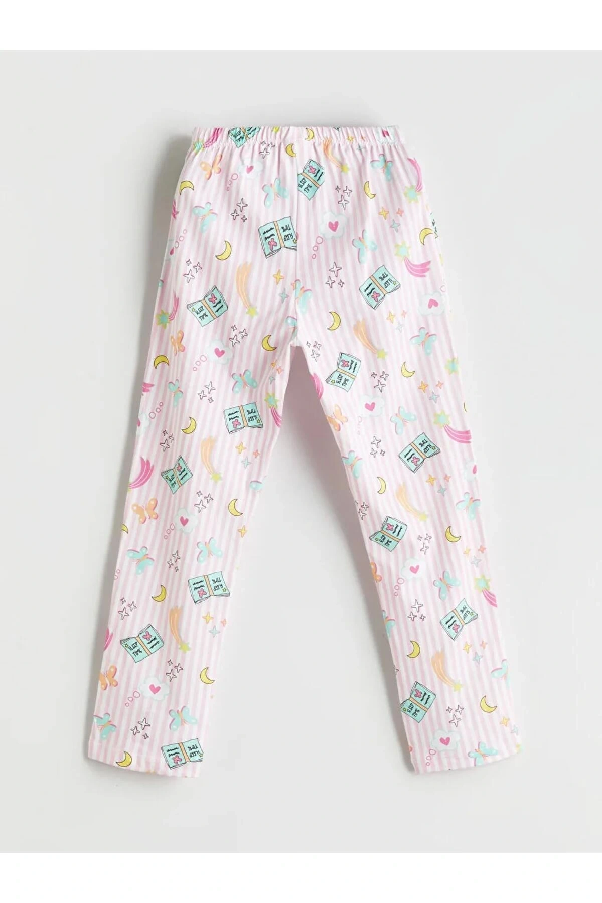 LCW Kids Sari Bisiklet Yaka Kız Çocuk Pijama Takımı
