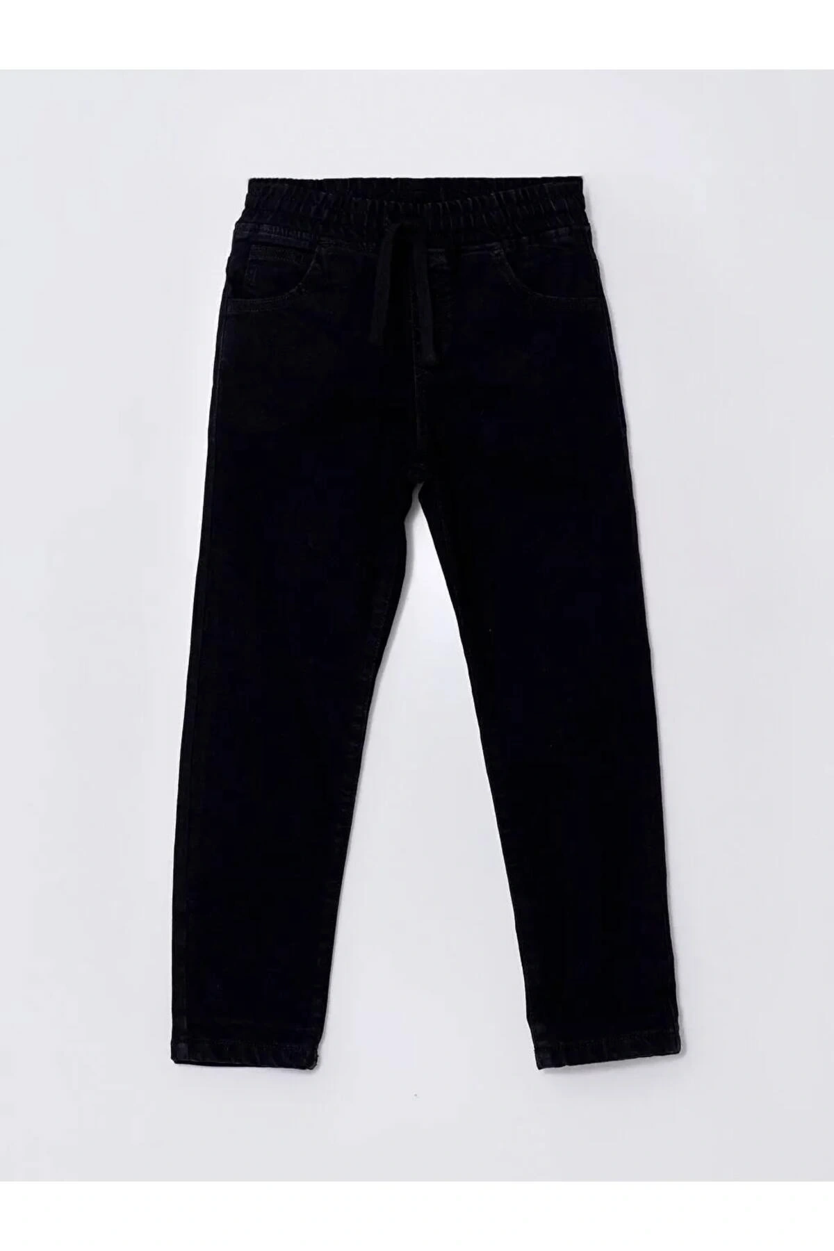 LCW Kids Siyah Beli Lastikli Basic Astarlı Erkek Çocuk Jean Pantolon