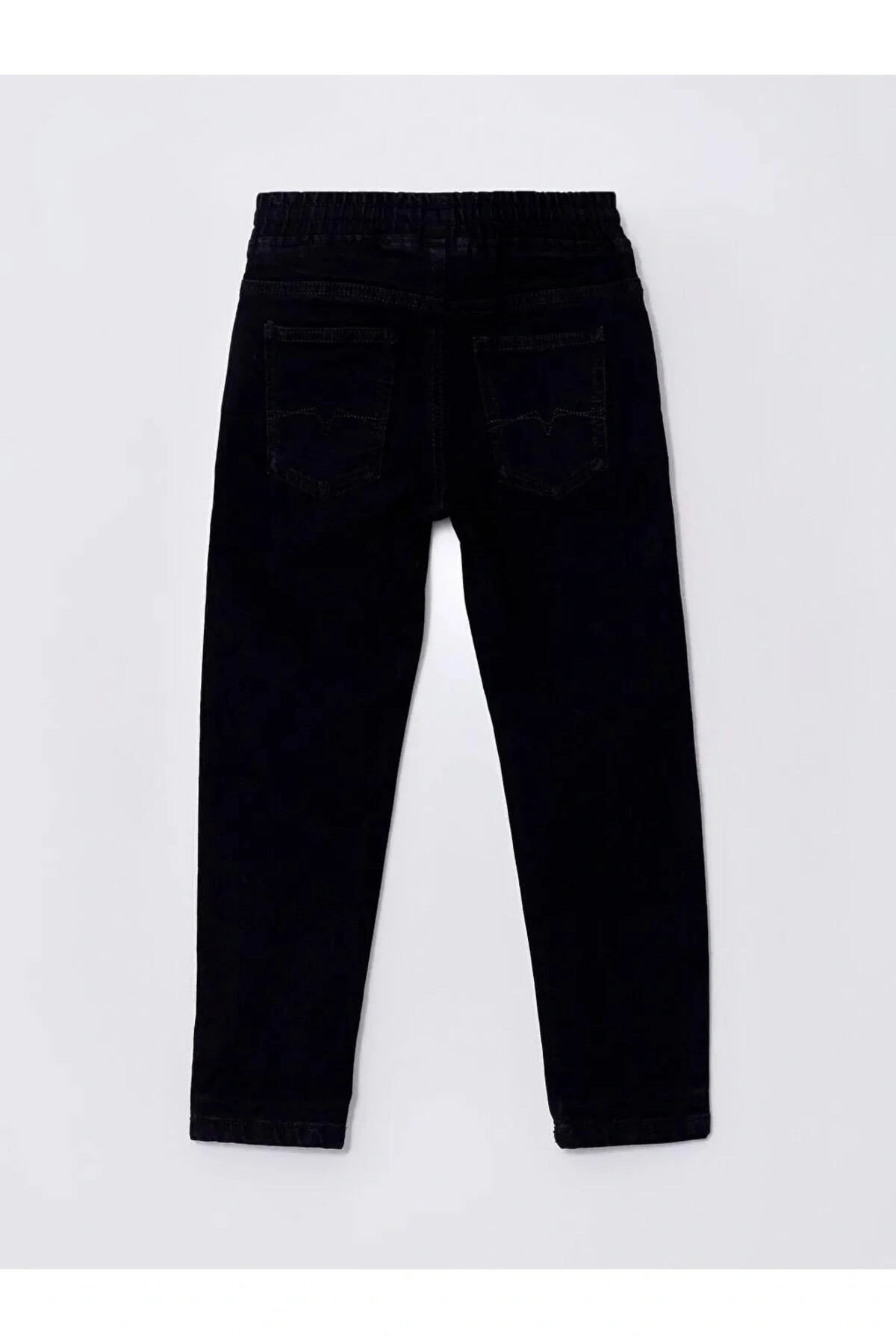 LCW Kids Siyah Beli Lastikli Basic Astarlı Erkek Çocuk Jean Pantolon