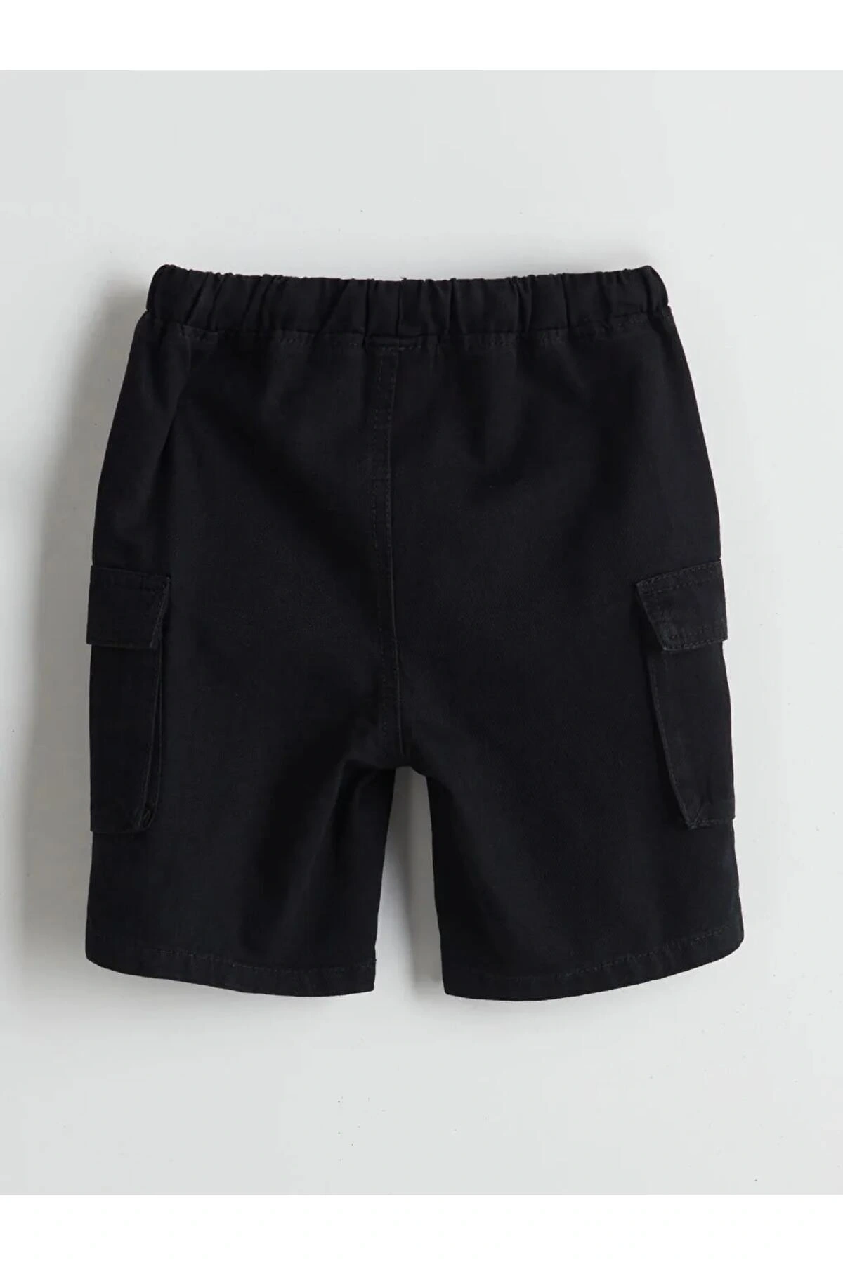 LCW Kids Siyah Beli Lastikli Erkek Çocuk Jean Şort