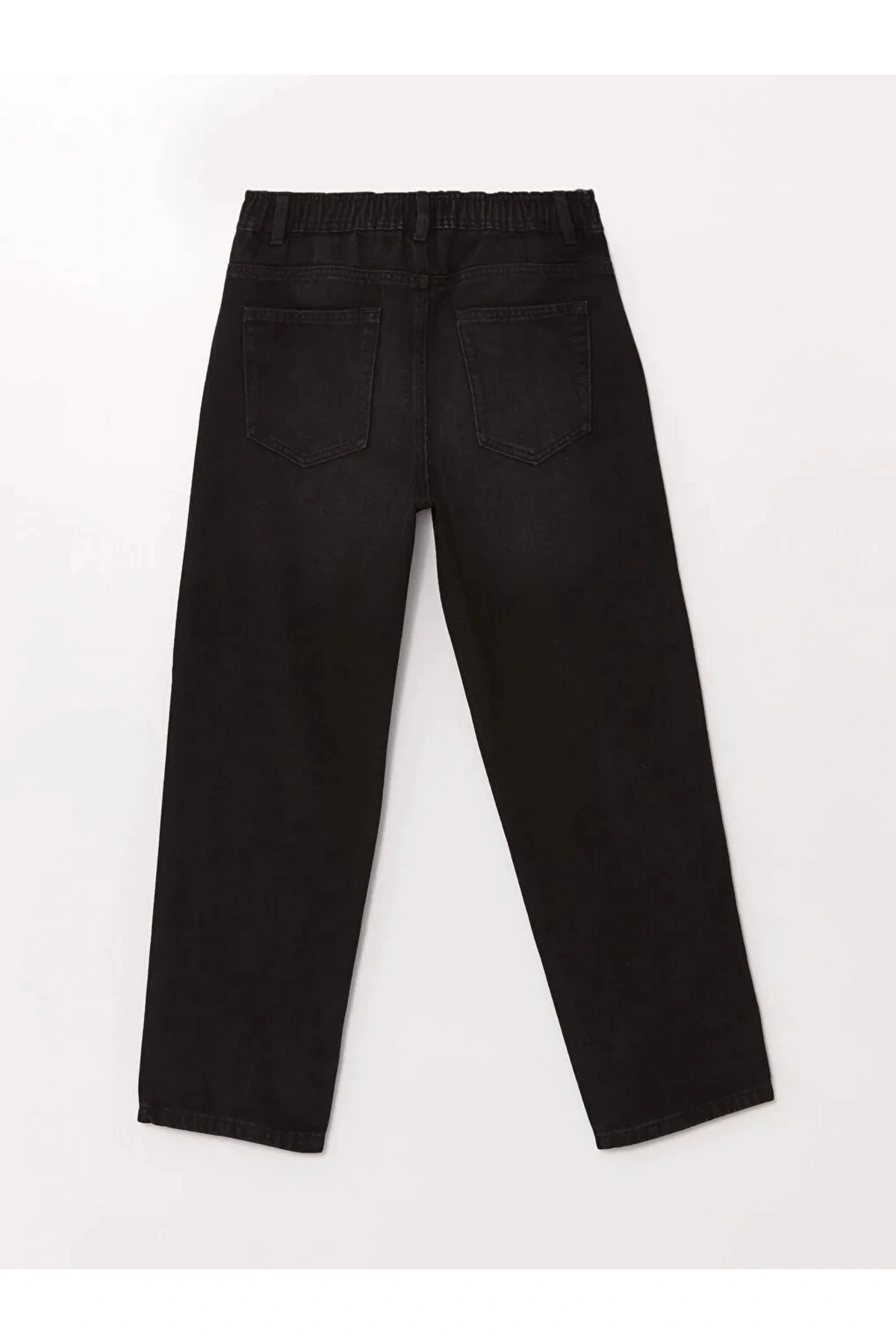 LCW Kids Siyah Beli Lastikli Loose Fit Erkek Çocuk Jean Pantolon