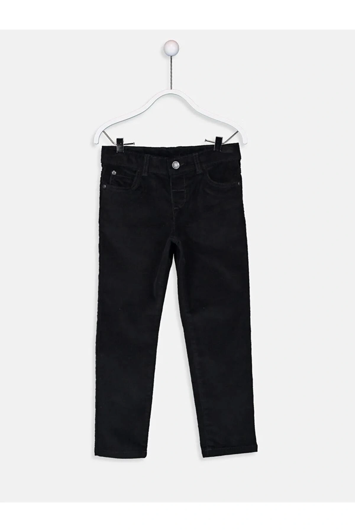 LCW Kids Siyah Skinny Kadife Erkek Çocuk Pantolon