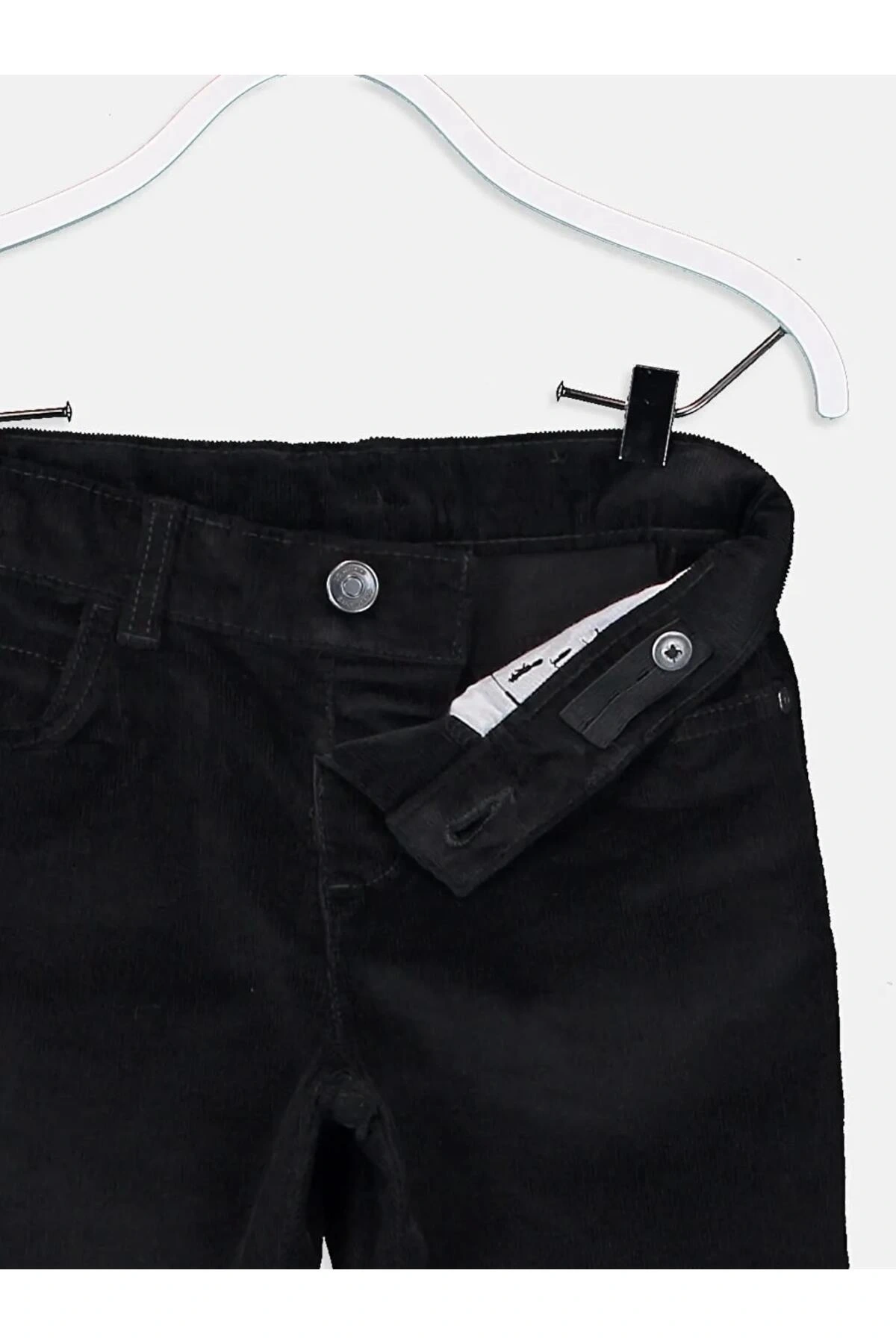 LCW Kids Siyah Skinny Kadife Erkek Çocuk Pantolon