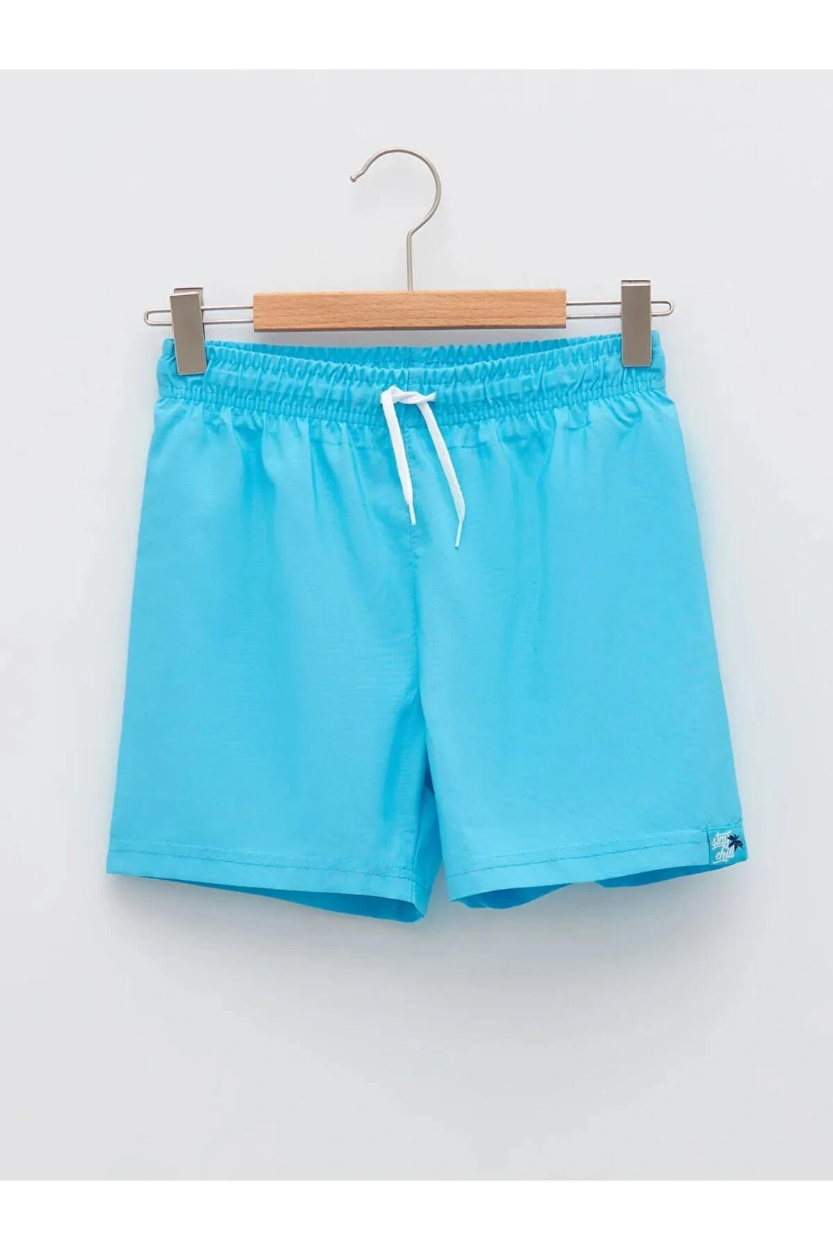 LCW Kids Turkuaz Beli Lastikli Basic Erkek Çocuk Deniz Şortu