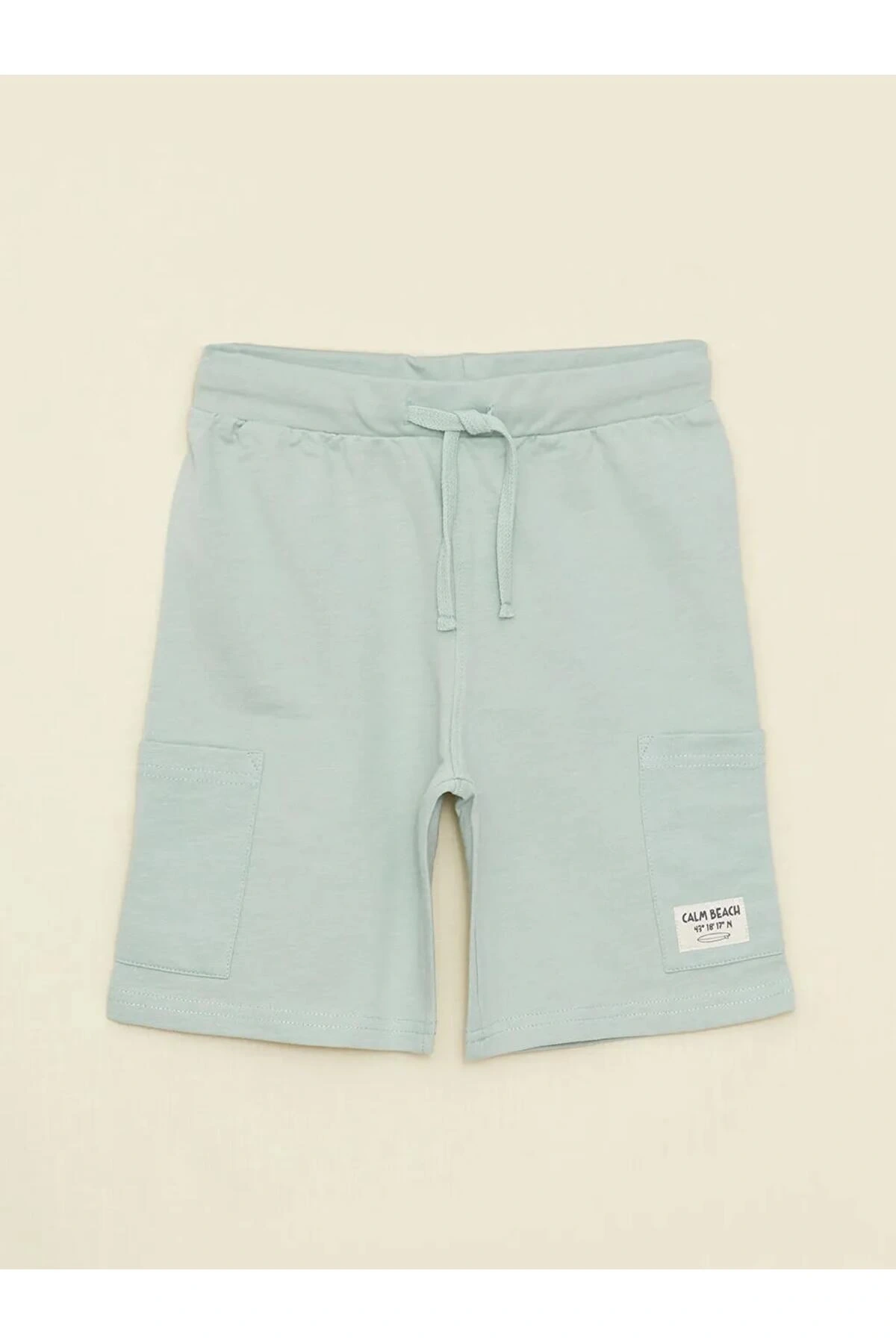 LCW Kids Yeşil Beli Lastikli Basic Erkek Çocuk Şort