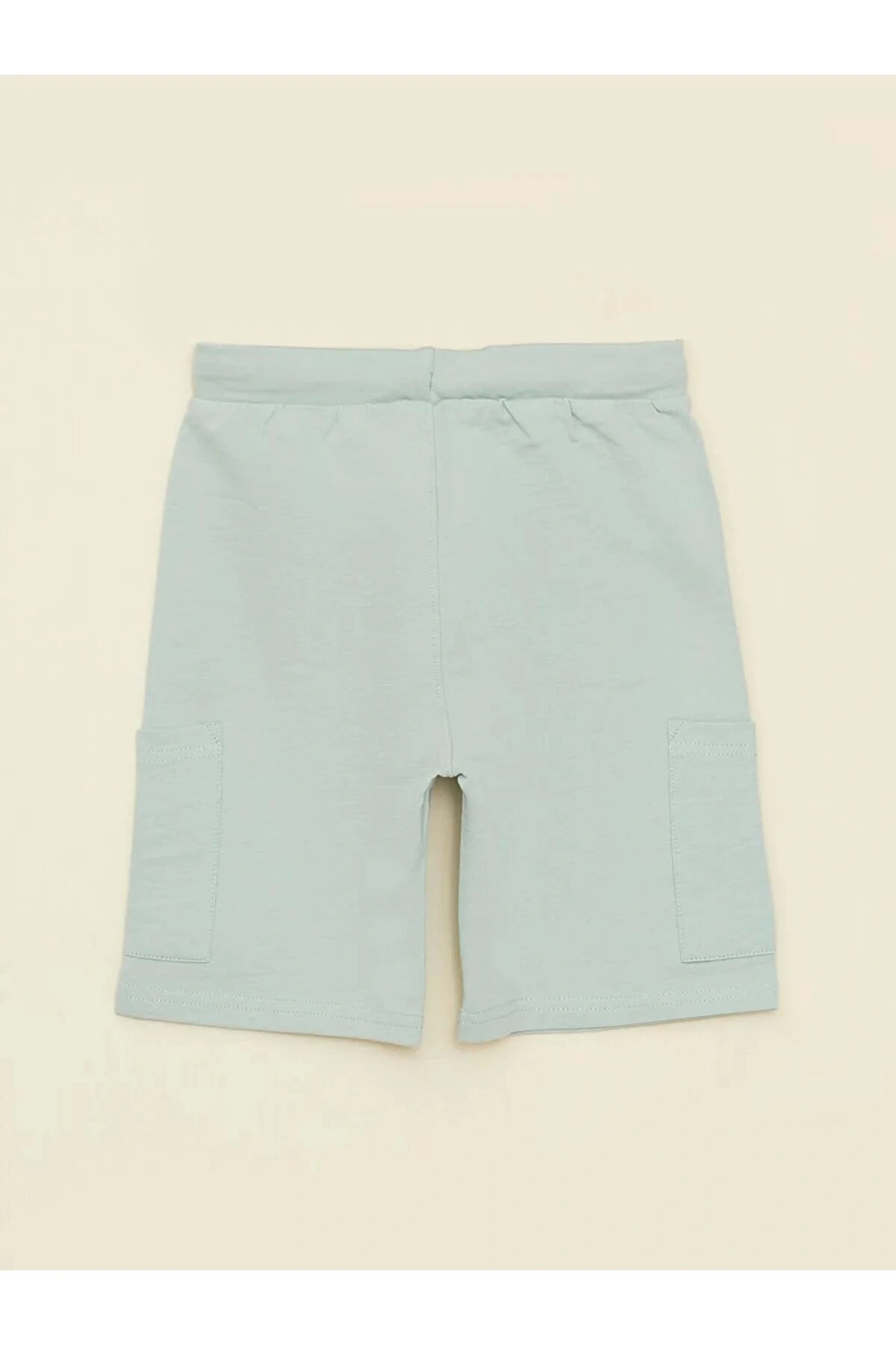 LCW Kids Yeşil Beli Lastikli Basic Erkek Çocuk Şort