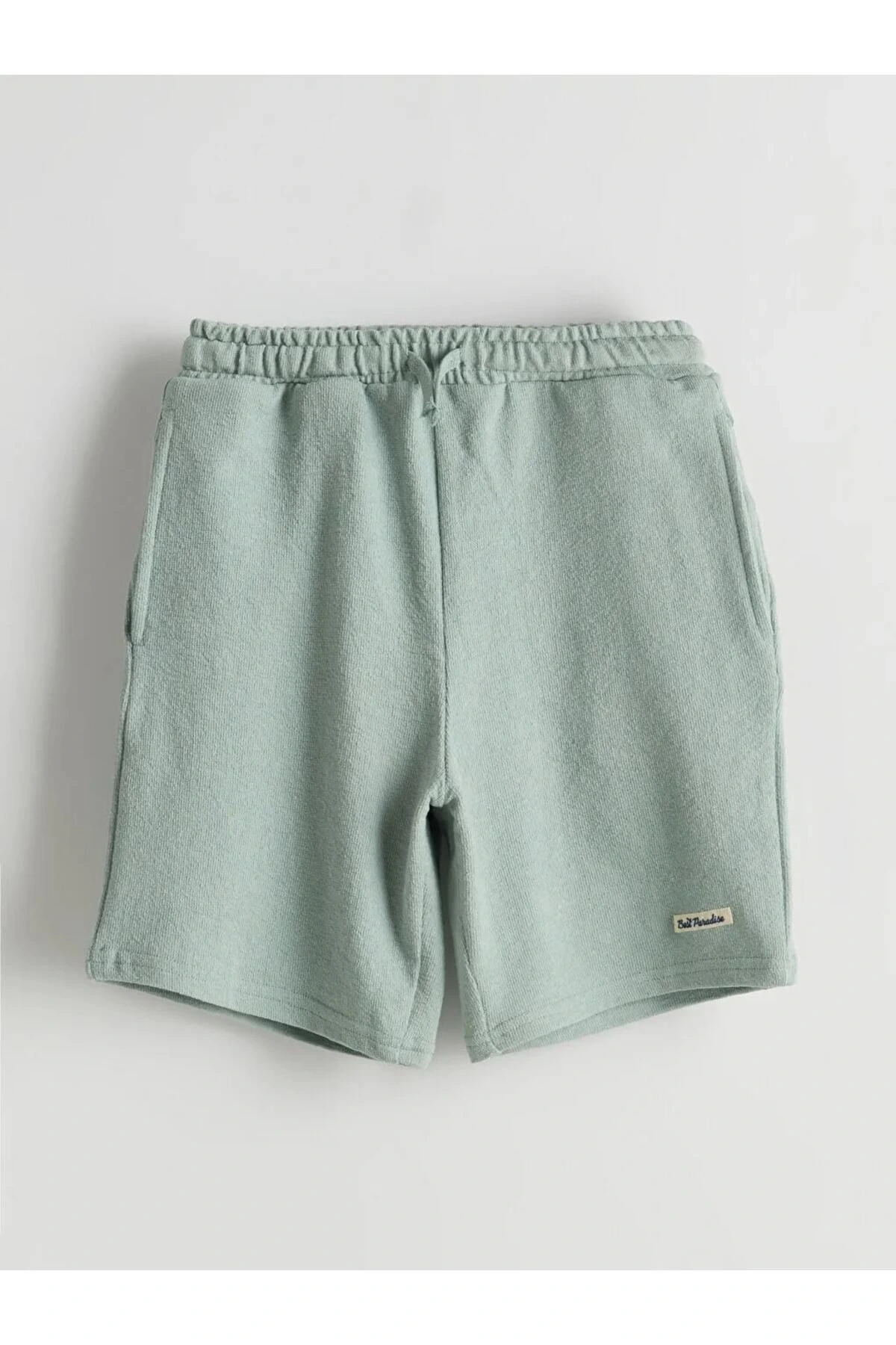 LCW Kids Yeşil Beli Lastikli Erkek Çocuk Şort