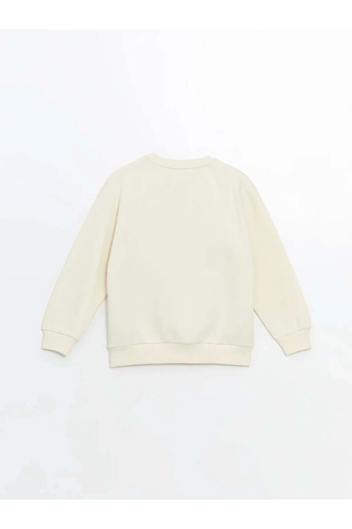 LCW KidsBej Bisiklet Yaka Erkek Çocuk Kalın Sweatshirt