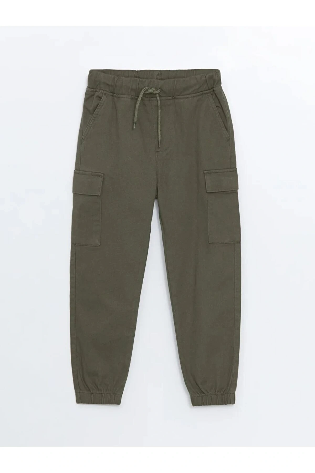 LCW KidsHaki Beli Lastikli Erkek Çocuk Kargo Jogger Pantolon