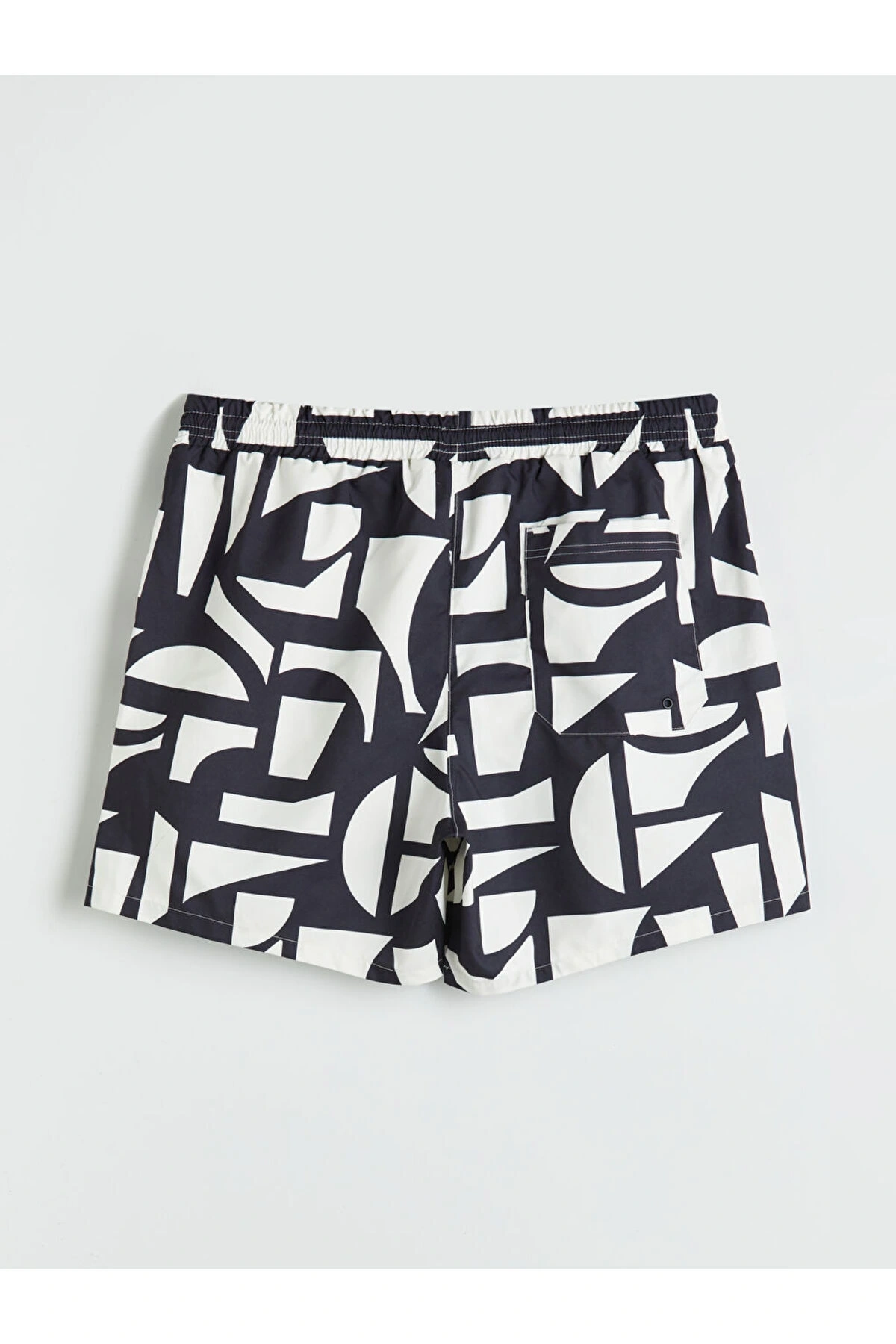 LCW SWIMWEAR Siyah Kısa Boy Desenli Erkek Deniz Şortu