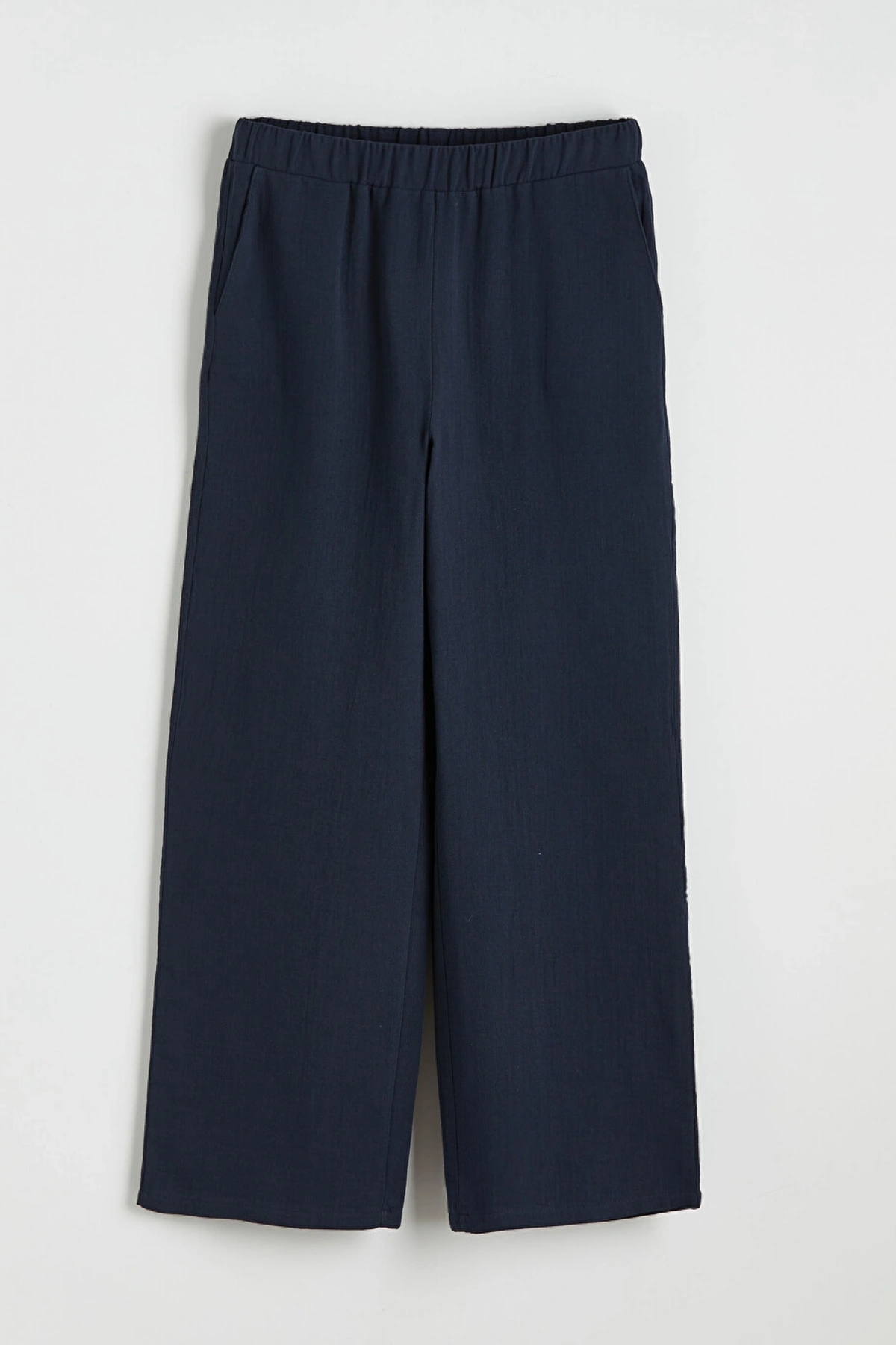 LCW Modest Lacivert Beli Lastikli Geniş Paça Kadın Pantolon