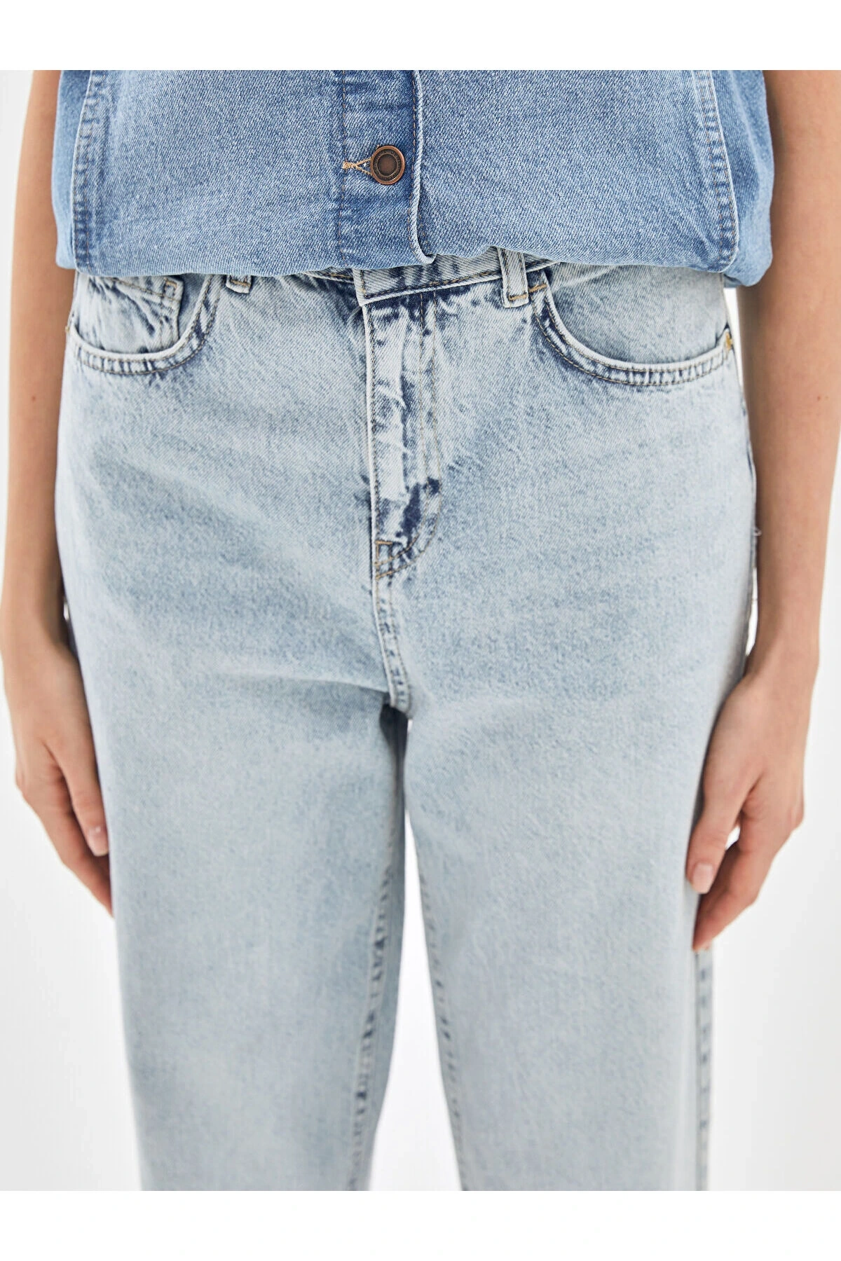 Lcw Mom Fit Kadın Jean Pantolon