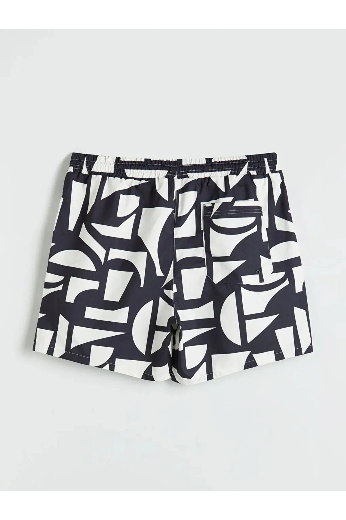 LCW SWIMWEAR Siyah Kısa Boy Desenli Erkek Deniz Şortu