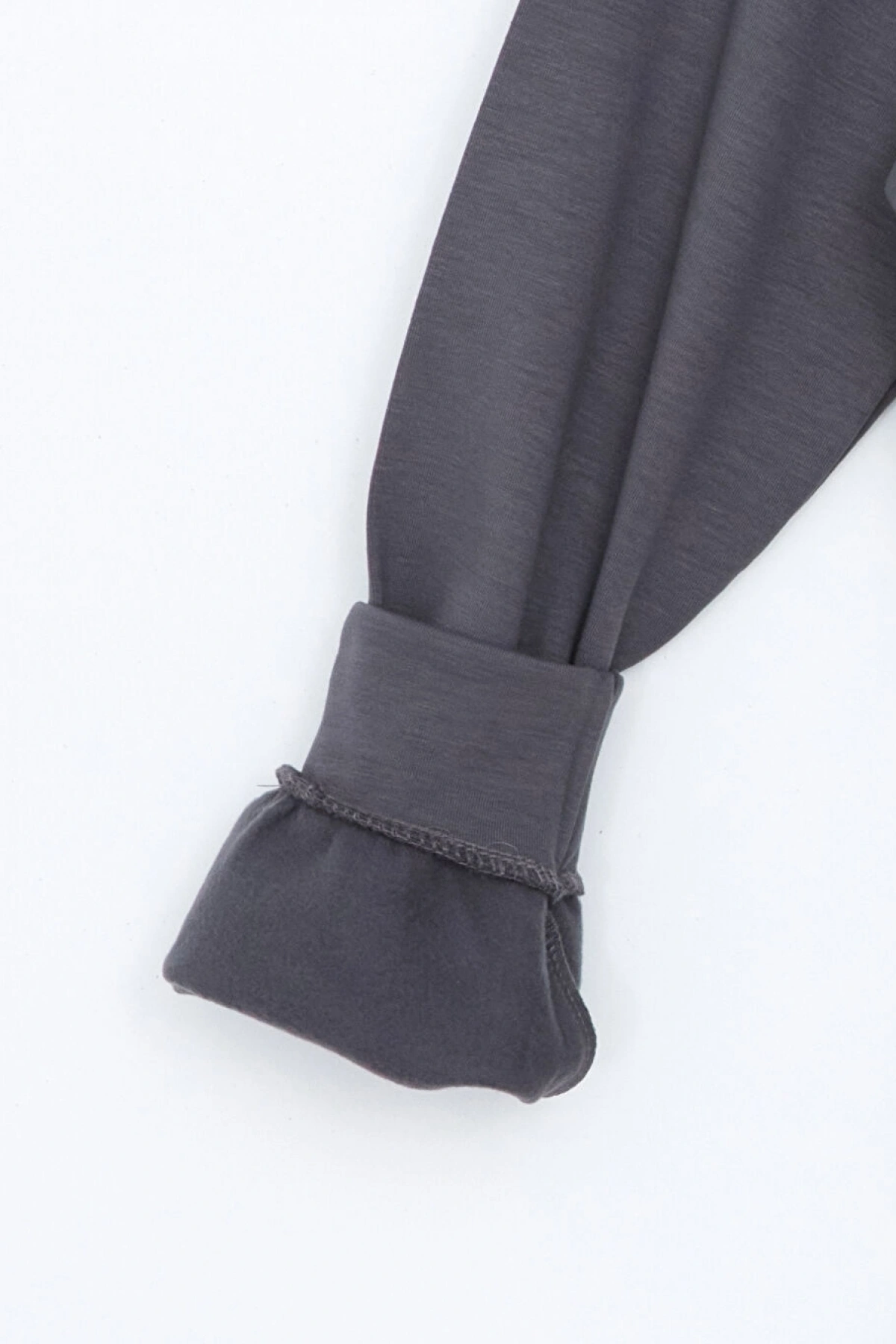 LCW Vision Antrasit Bisiklet Yaka Baskılı Oversize Kadın Sweatshirt