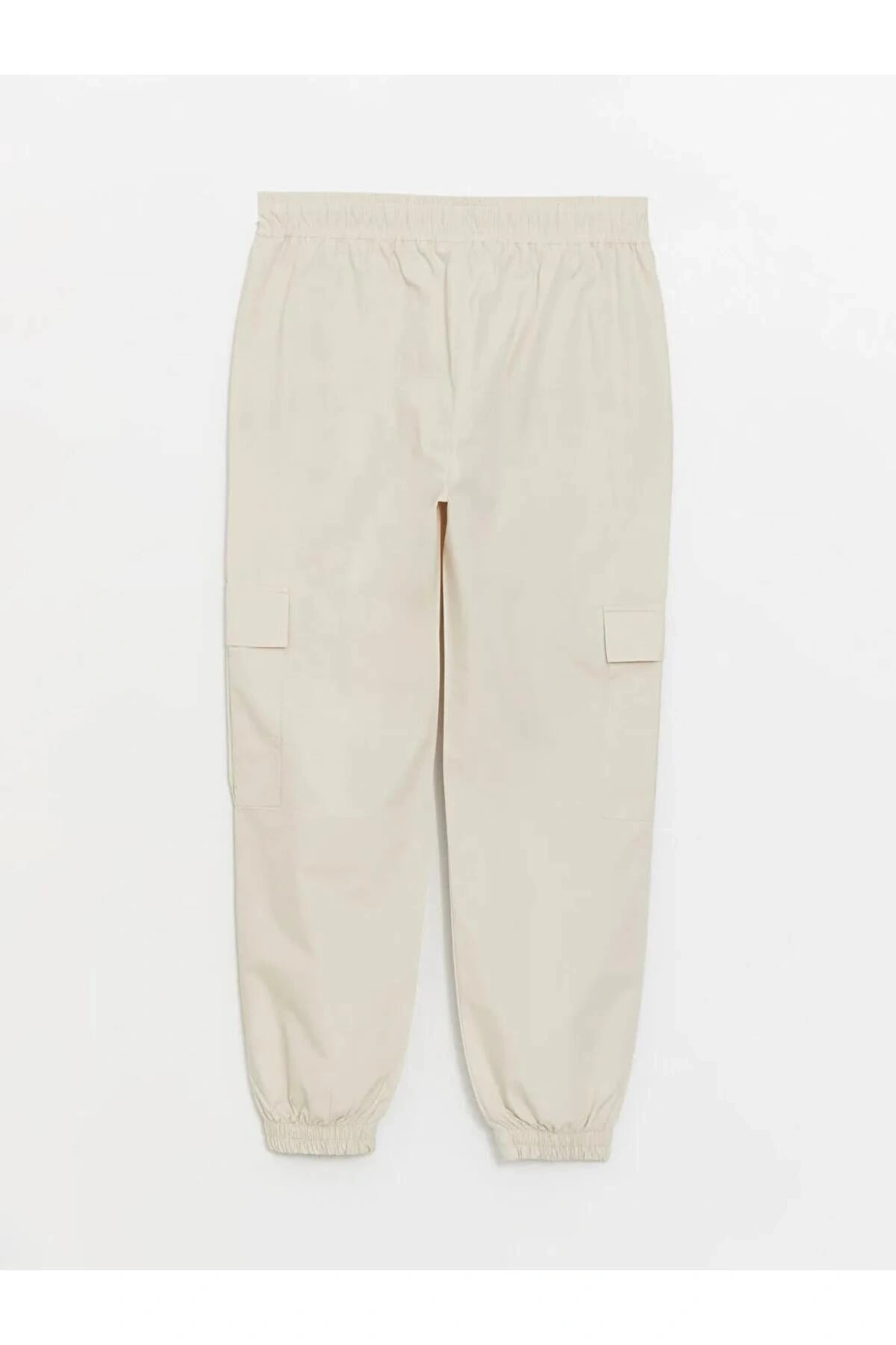 LCW Vision Bej Kadın Beli Lastikli Düz Jogger Pantolon