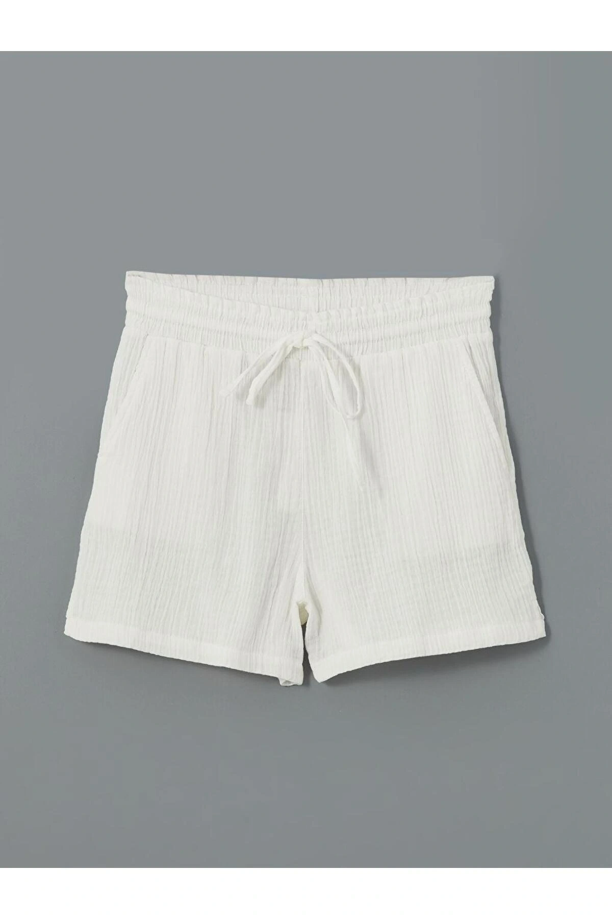 LCW Vision Beli Lastikli Dokulu Kadın Şort