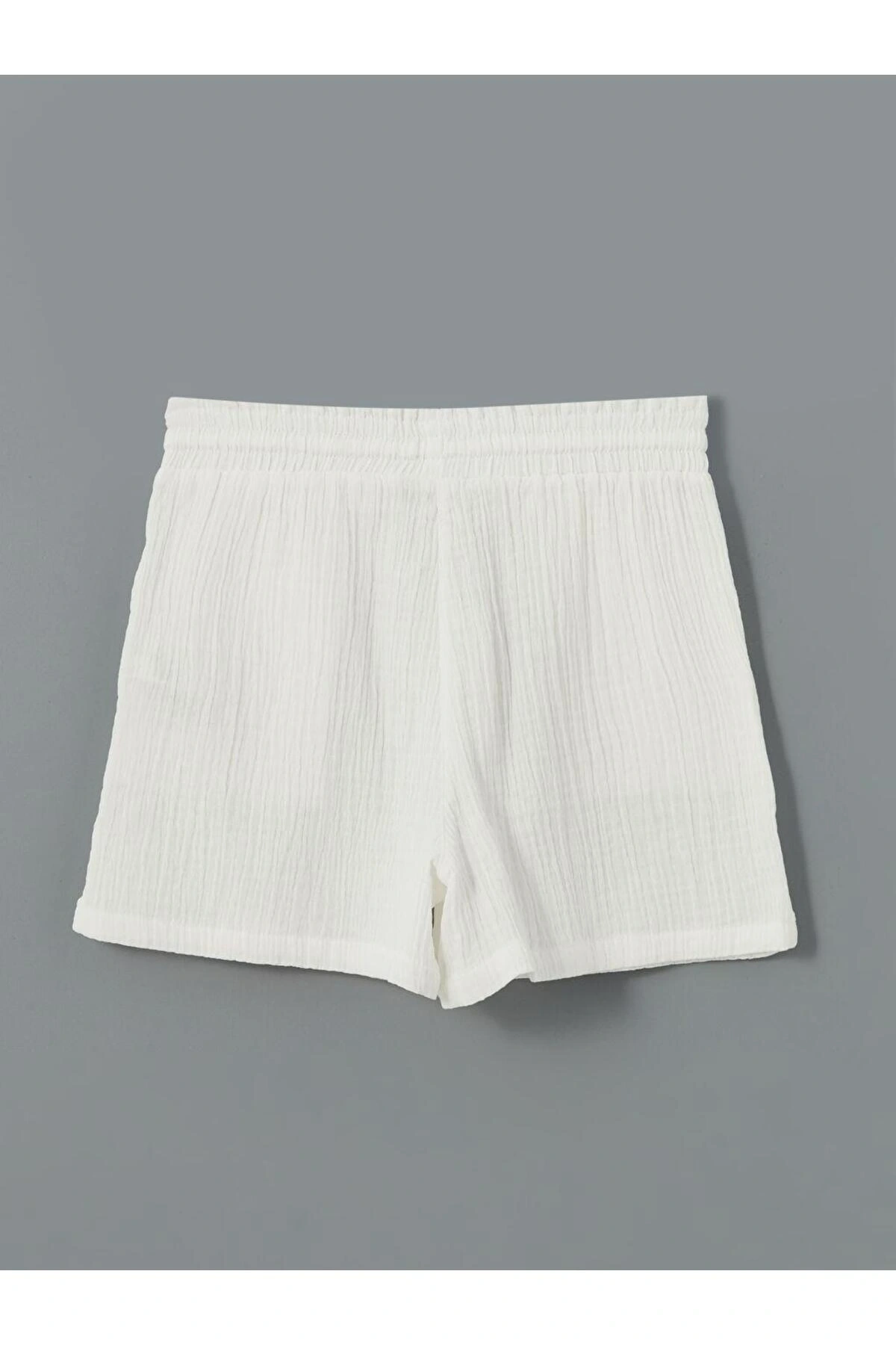 LCW Vision Beli Lastikli Dokulu Kadın Şort