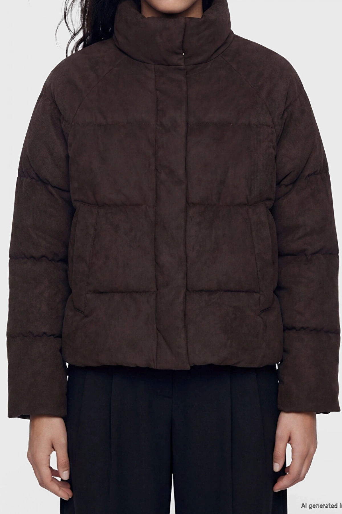 LCW Vision Kahverengi Oversize Kadın Şişme Mont