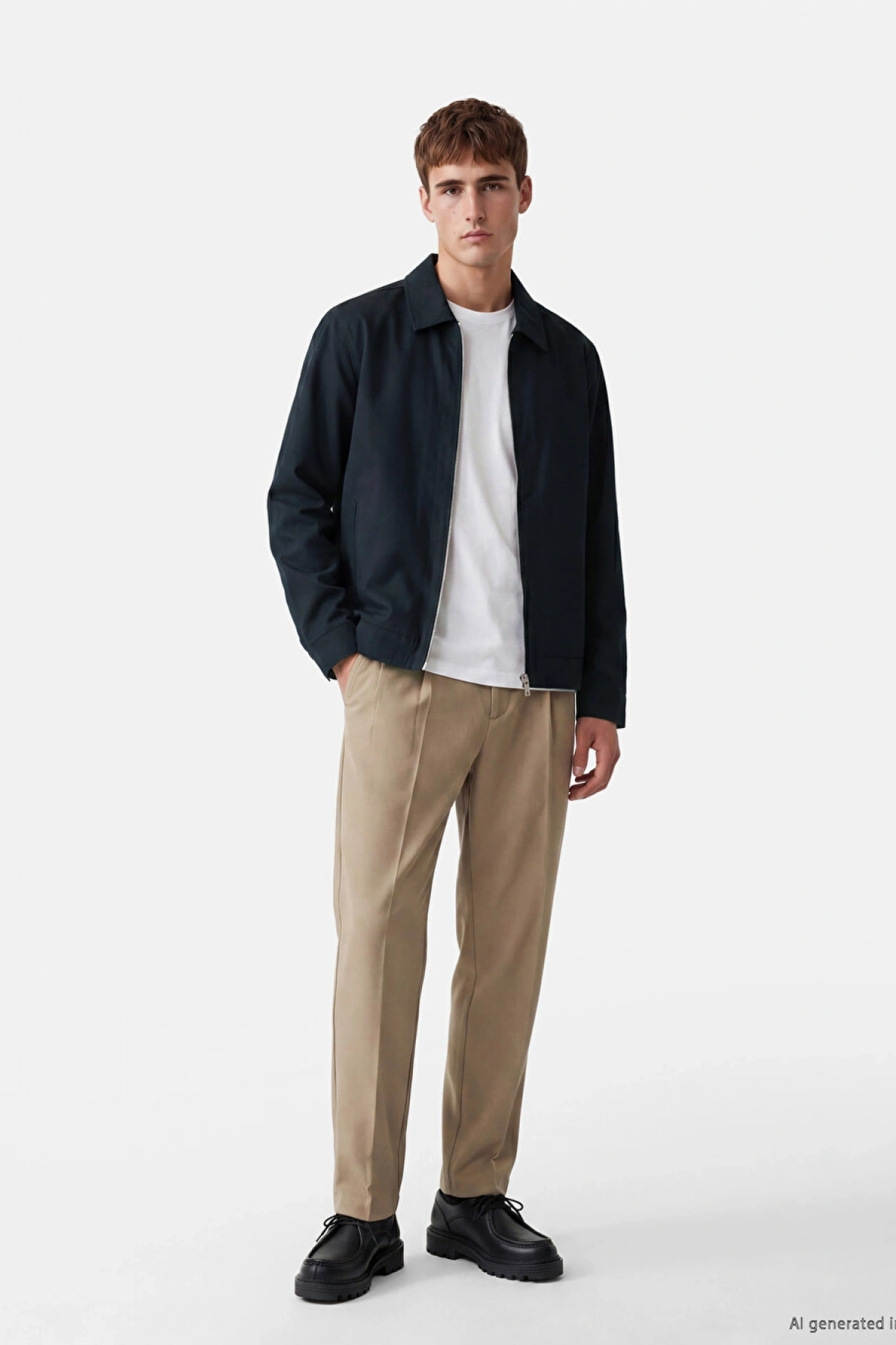 LCW Vision Lacivert Regular Fit Gömlek Yaka Erkek Ceket