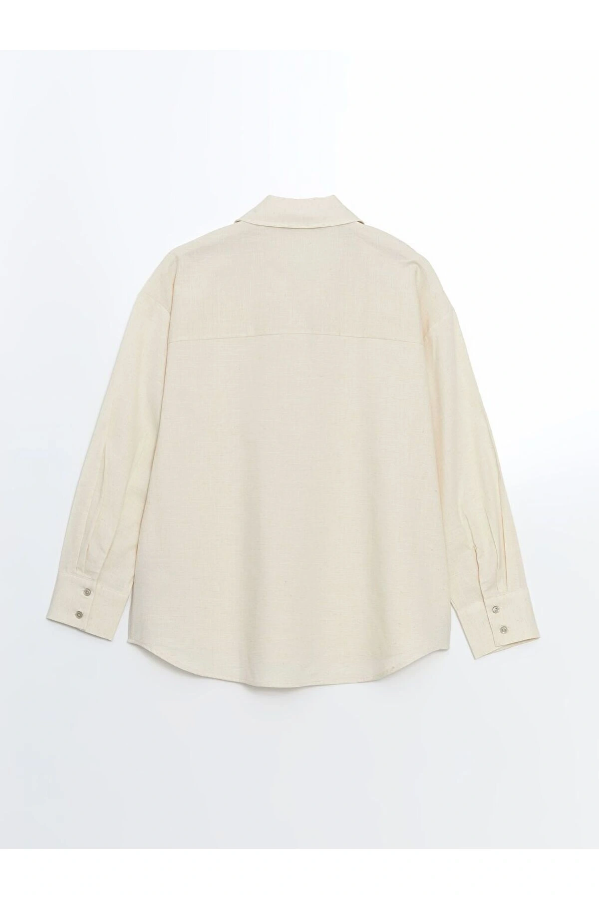 LCW Vision Oversize Keten Karışımlı Kadın Gömlek