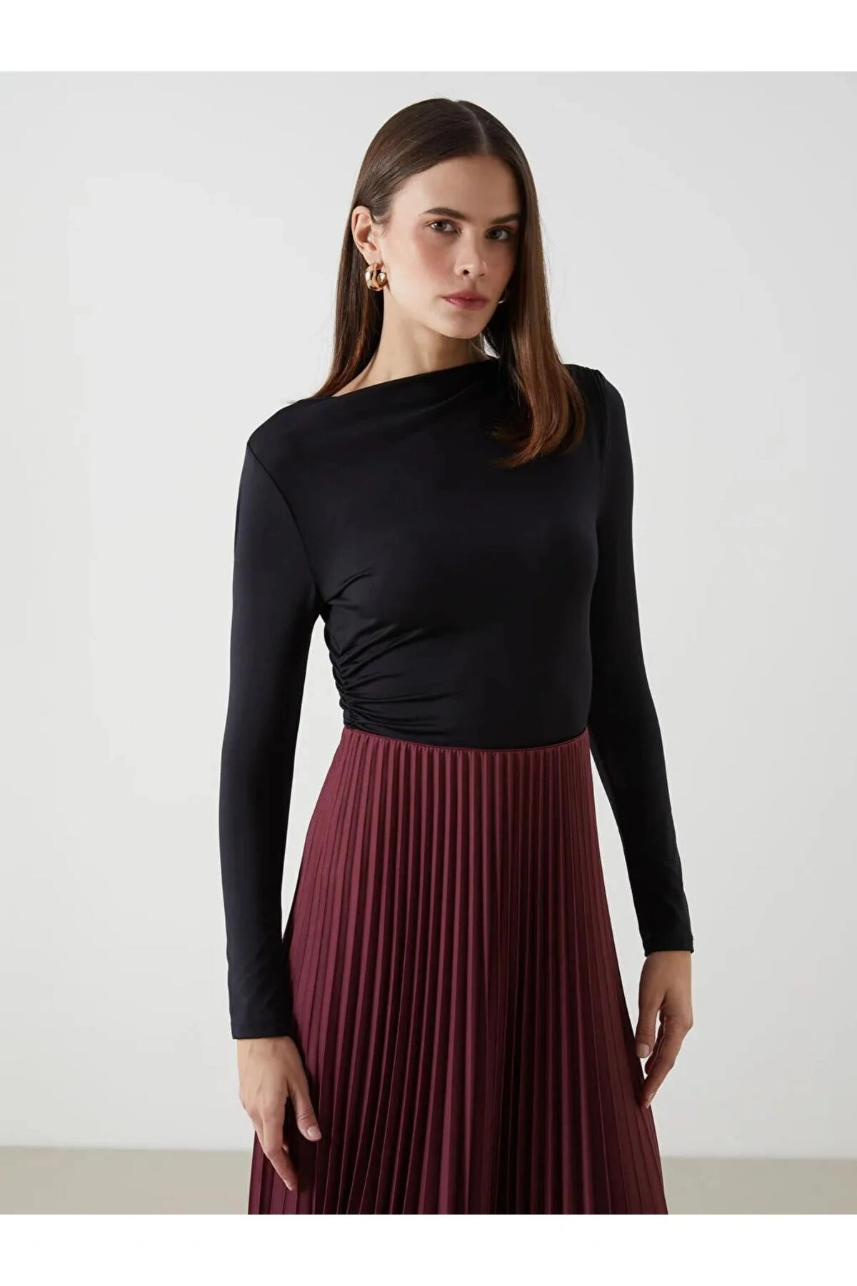 LCW Vision Siyah Dik Yaka Kadın Body