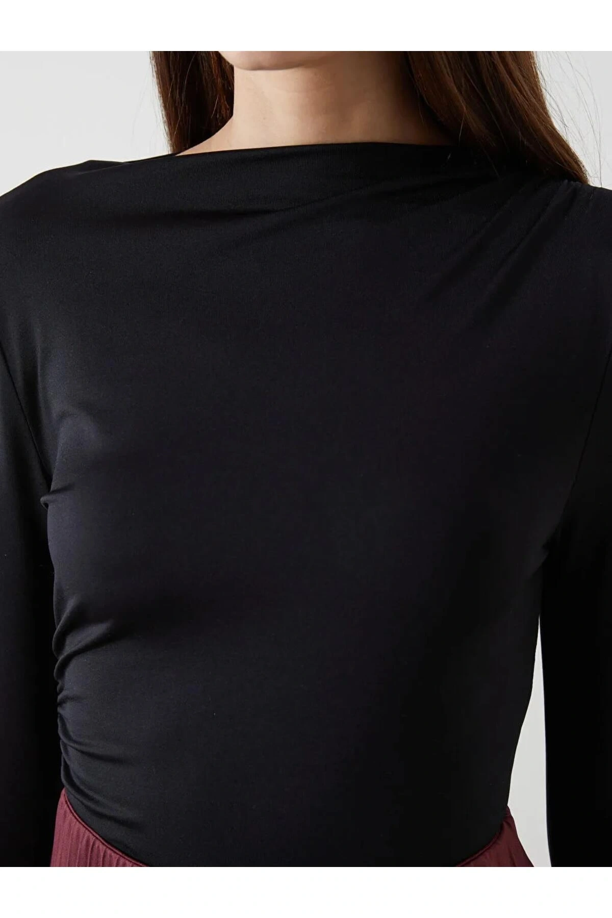 LCW Vision Siyah Dik Yaka Kadın Body