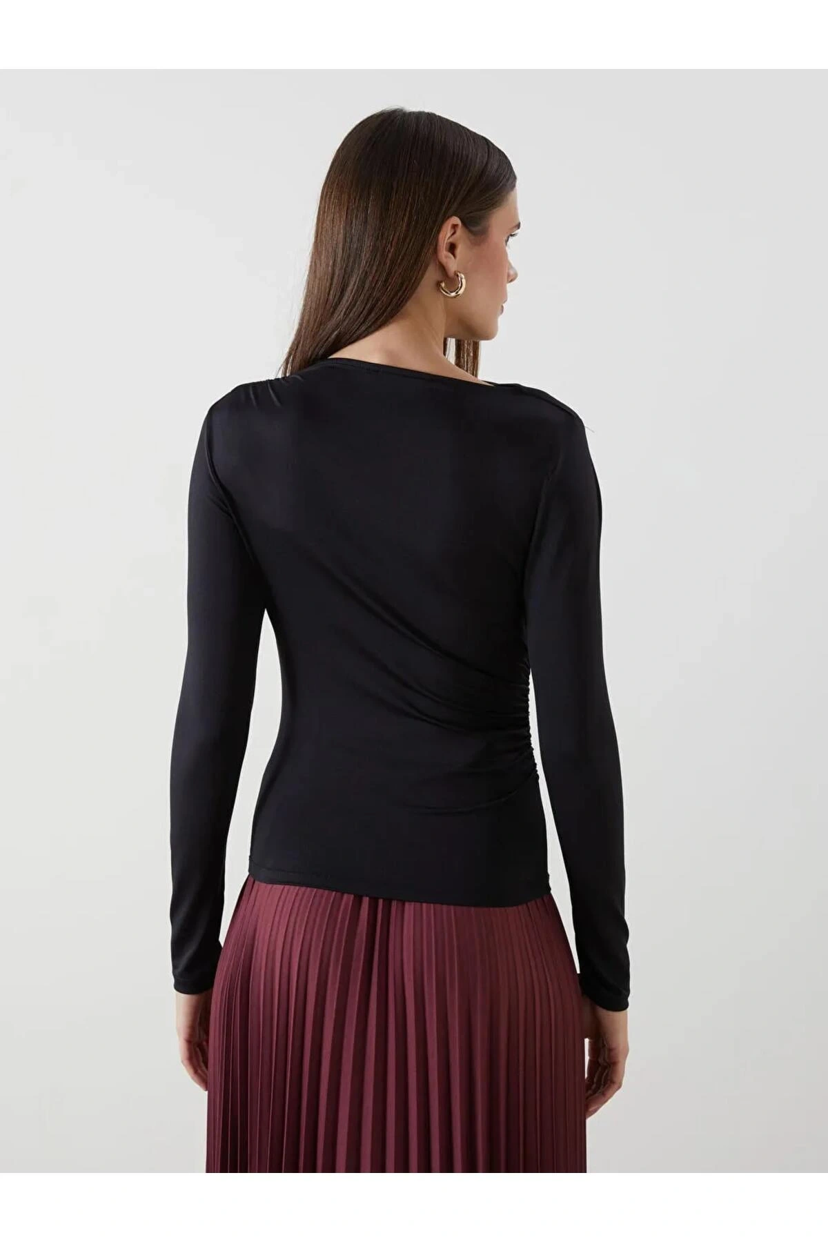 LCW Vision Siyah Dik Yaka Kadın Body