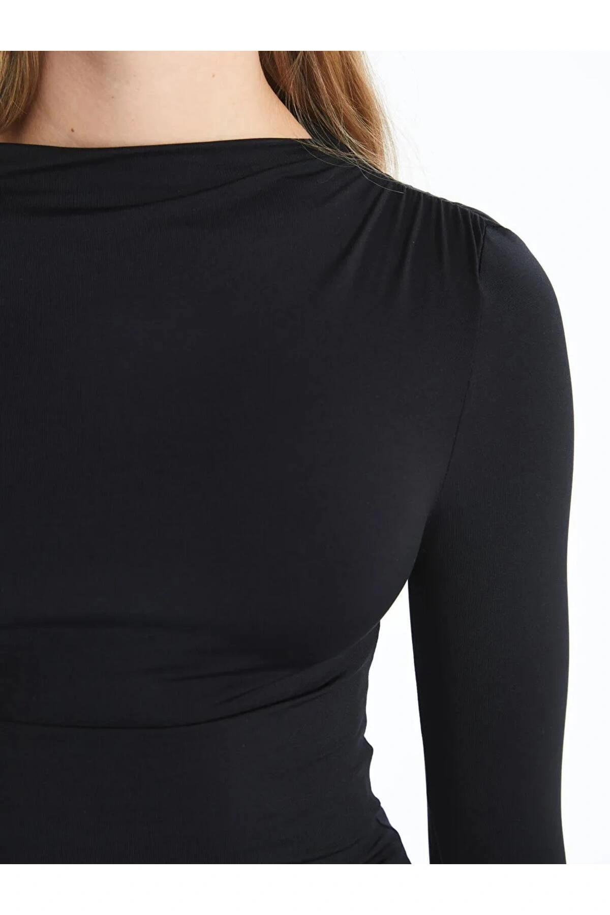 LCW Vision Siyah Dik Yaka Kadın Body