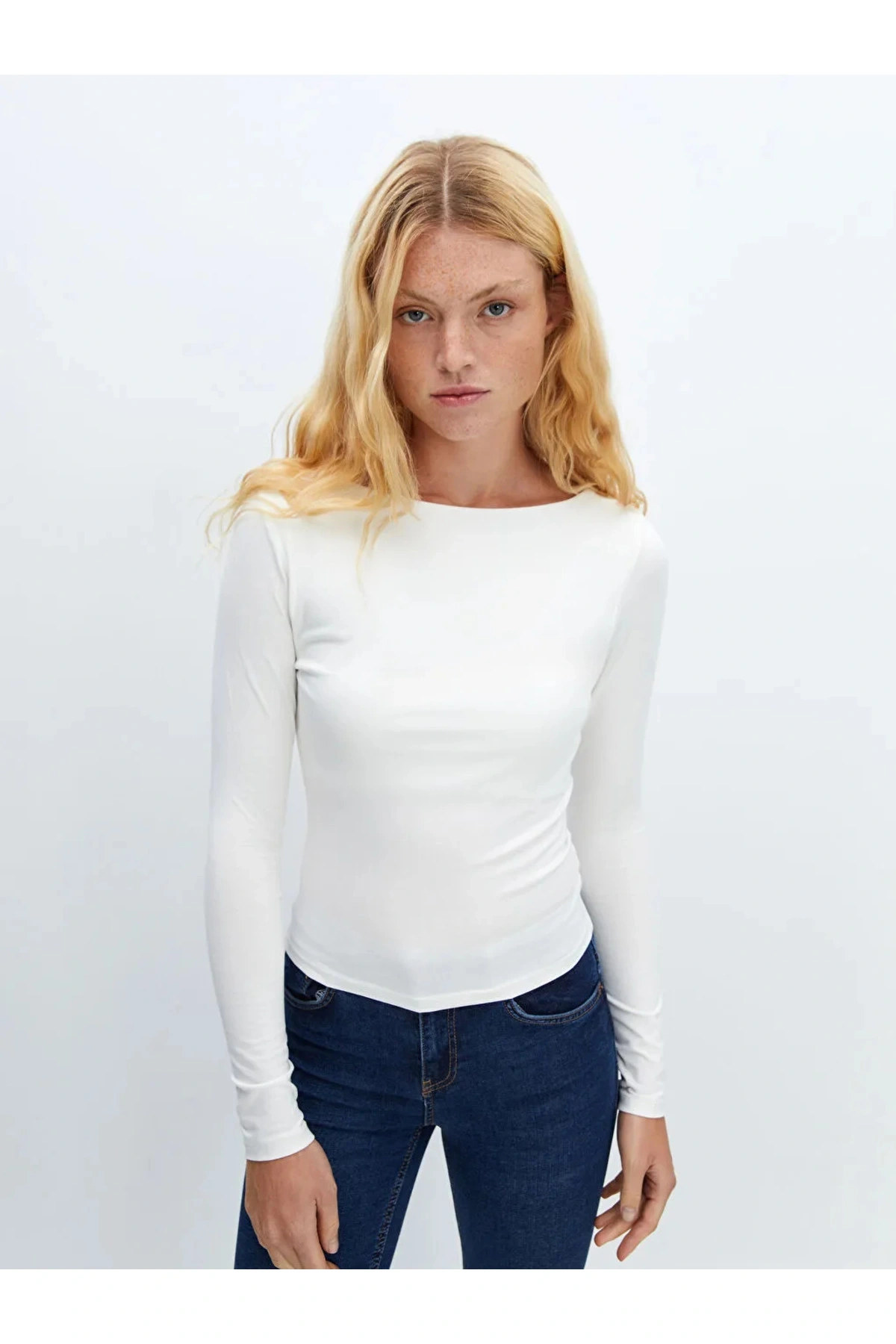 LCW Vision Siyah Kayık Yaka Kadın Body
