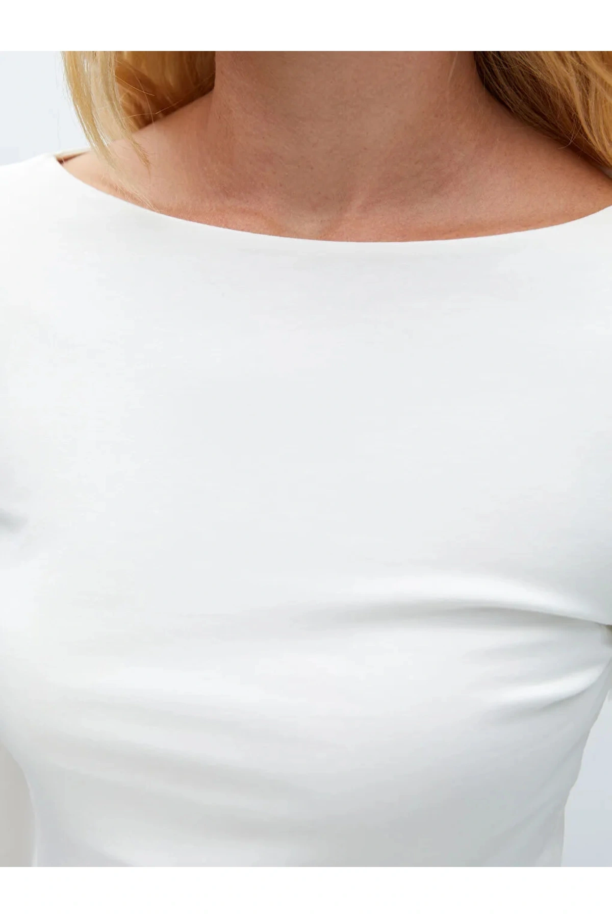 LCW Vision Siyah Kayık Yaka Kadın Body