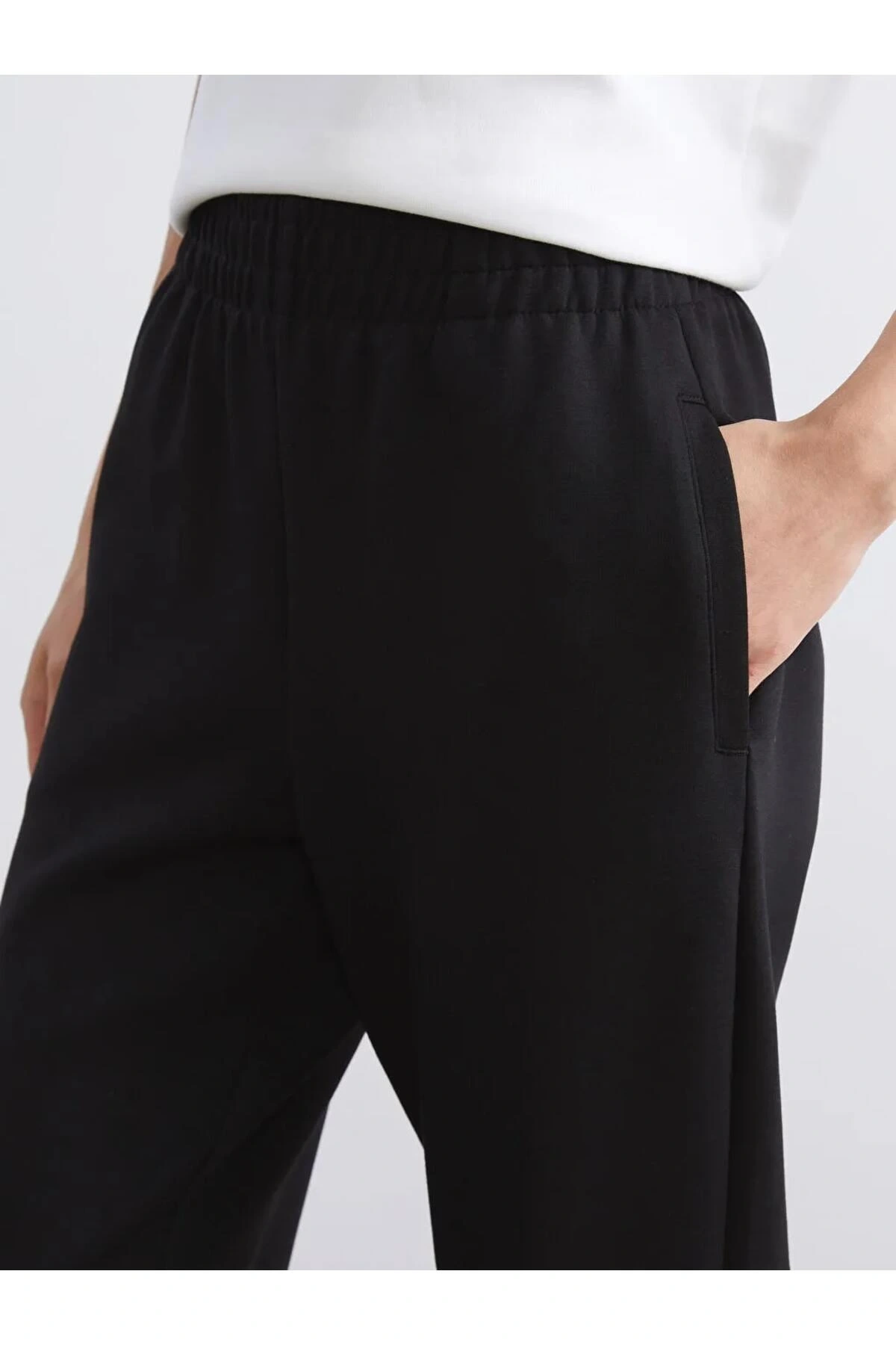 LCW VisionSiyah Beli Lastikli Kadın Jogger Eşofman Altı