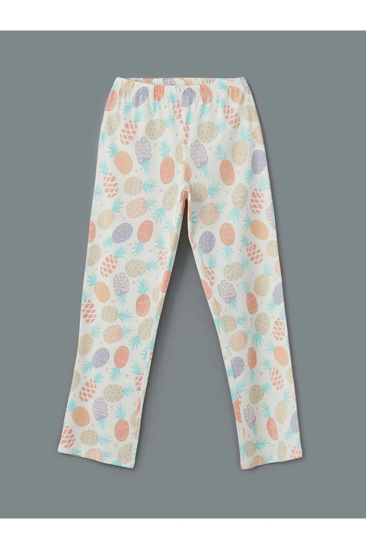 LCW Young Ekru Gömlek Yaka Desenli Kadın Pijama Takımı