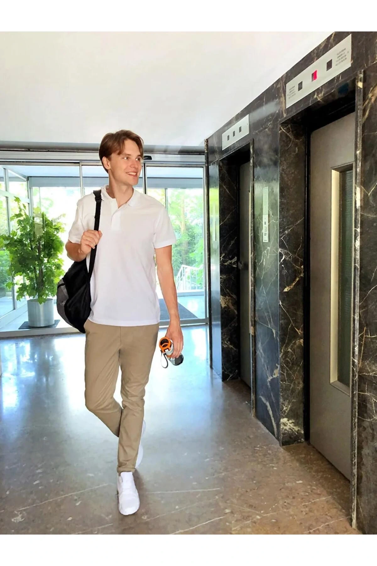 LCWAIKIKI Basic Beyaz Polo Yaka Kısa Kollu Basic Pike Tişört