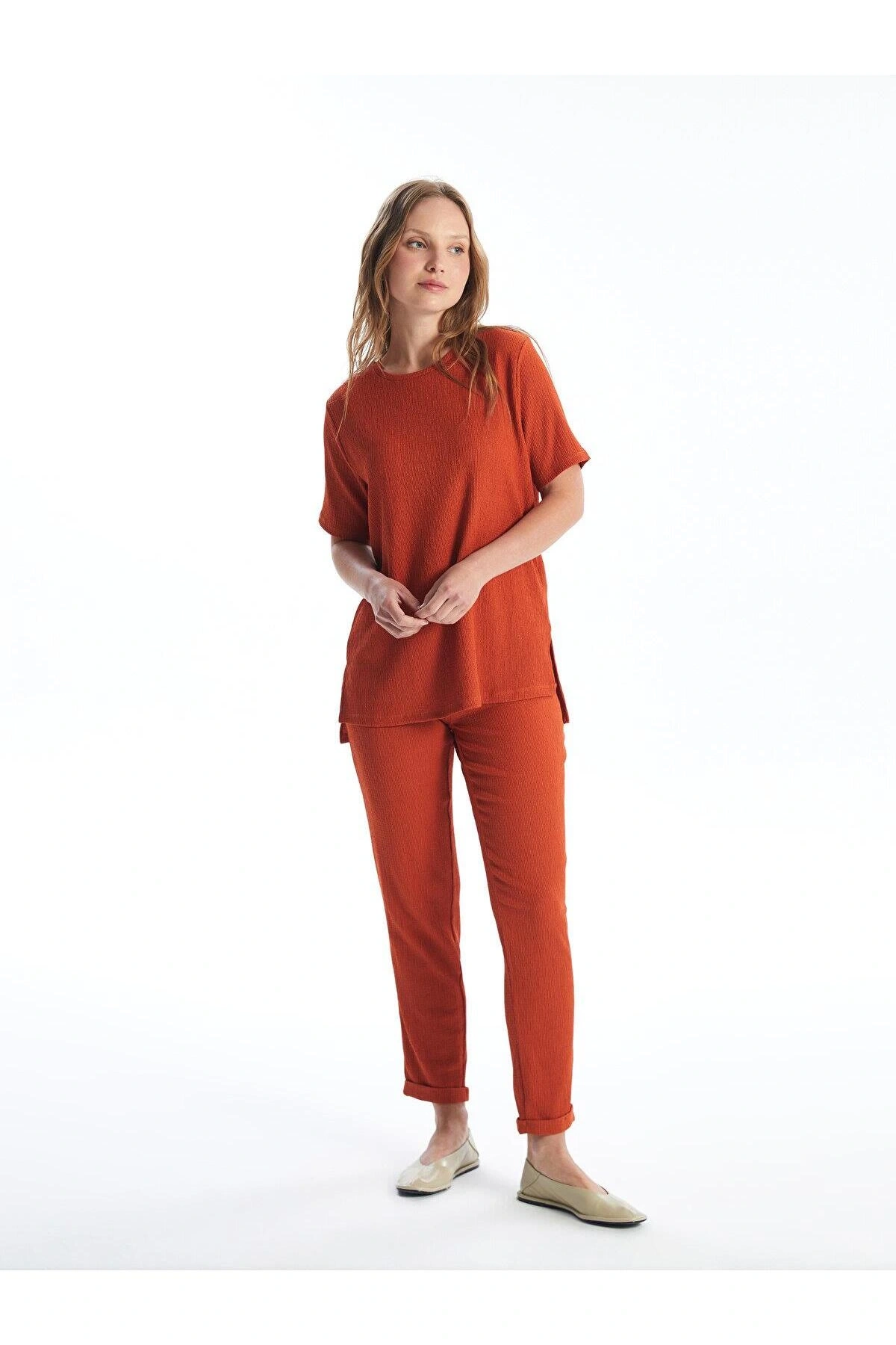 LCWAIKIKI Basic Kadın Beli Lastikli Düz Pantolon