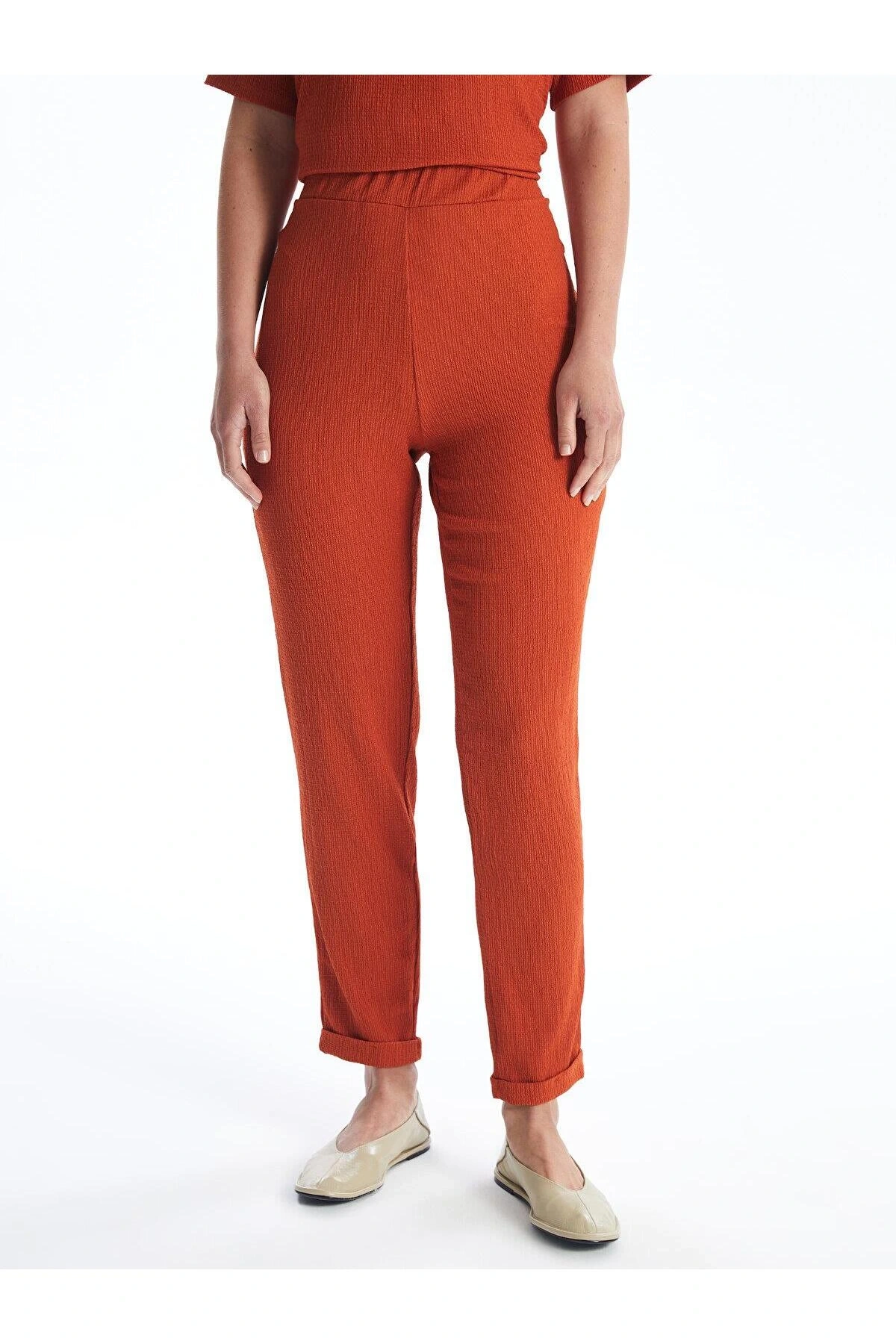 LCWAIKIKI Basic Kadın Beli Lastikli Düz Pantolon