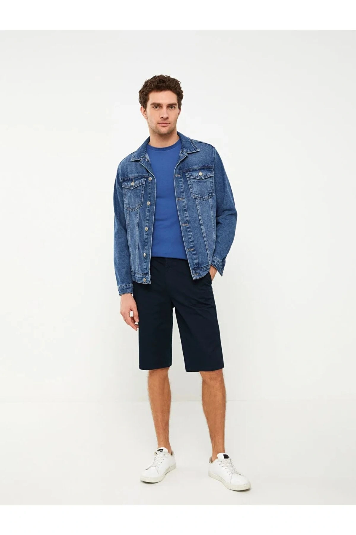 LCWAIKIKI Basic Rahat Kalıp Gabardin Erkek Bermuda Şort