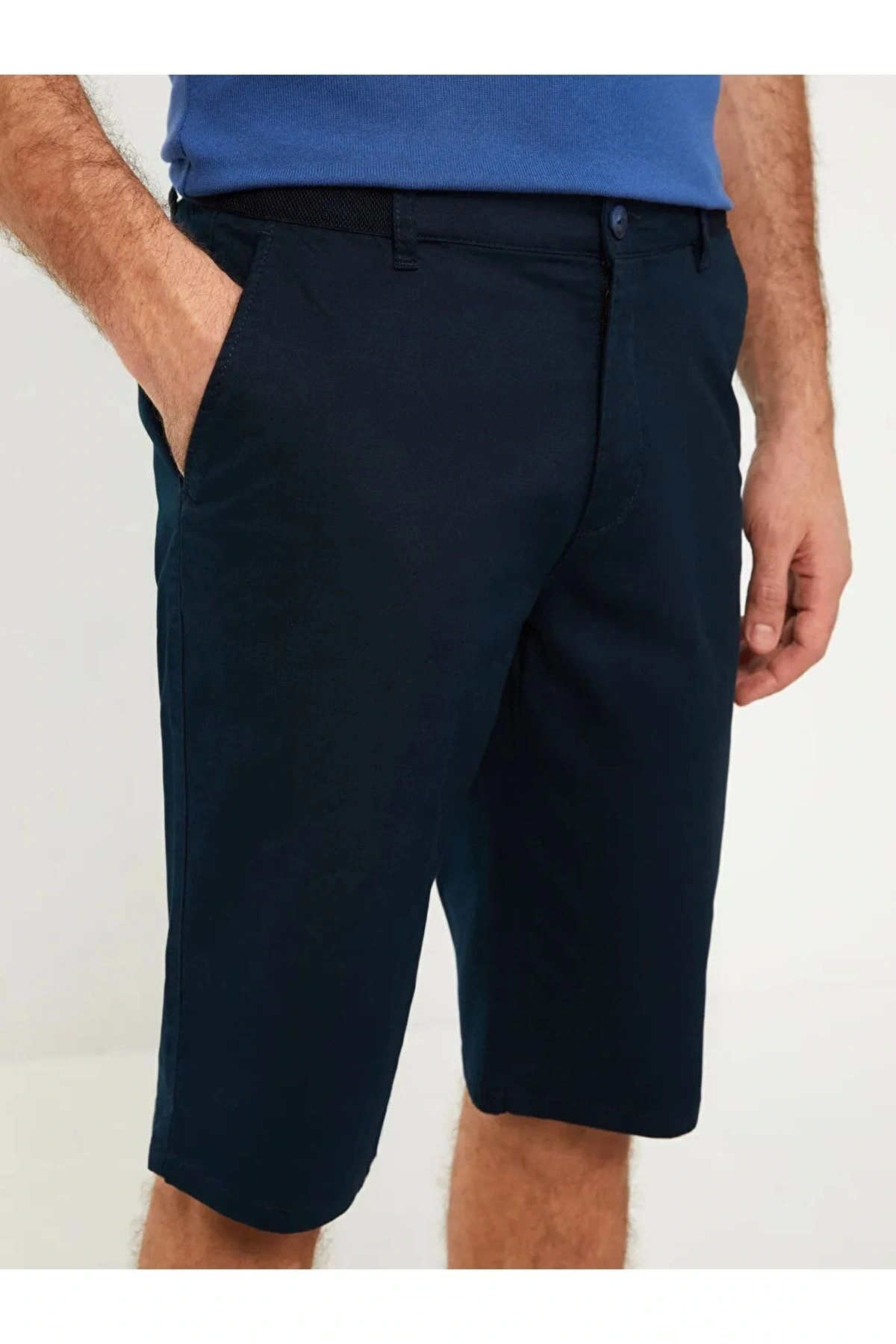 LCWAIKIKI Basic Rahat Kalıp Gabardin Erkek Bermuda Şort