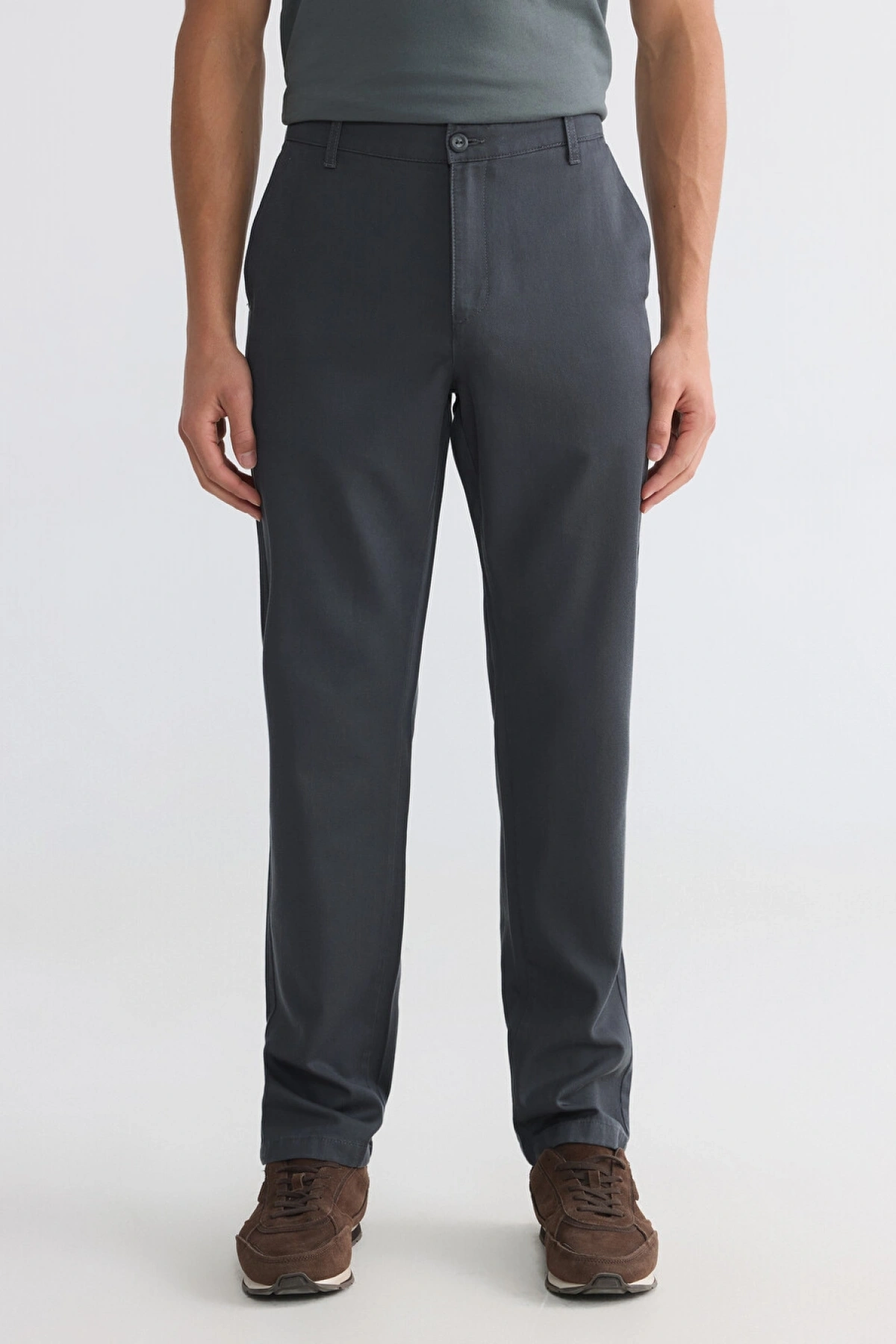 LCWAIKIKI Classic Antrasit Regular Fit Erkek Chino Pantolon