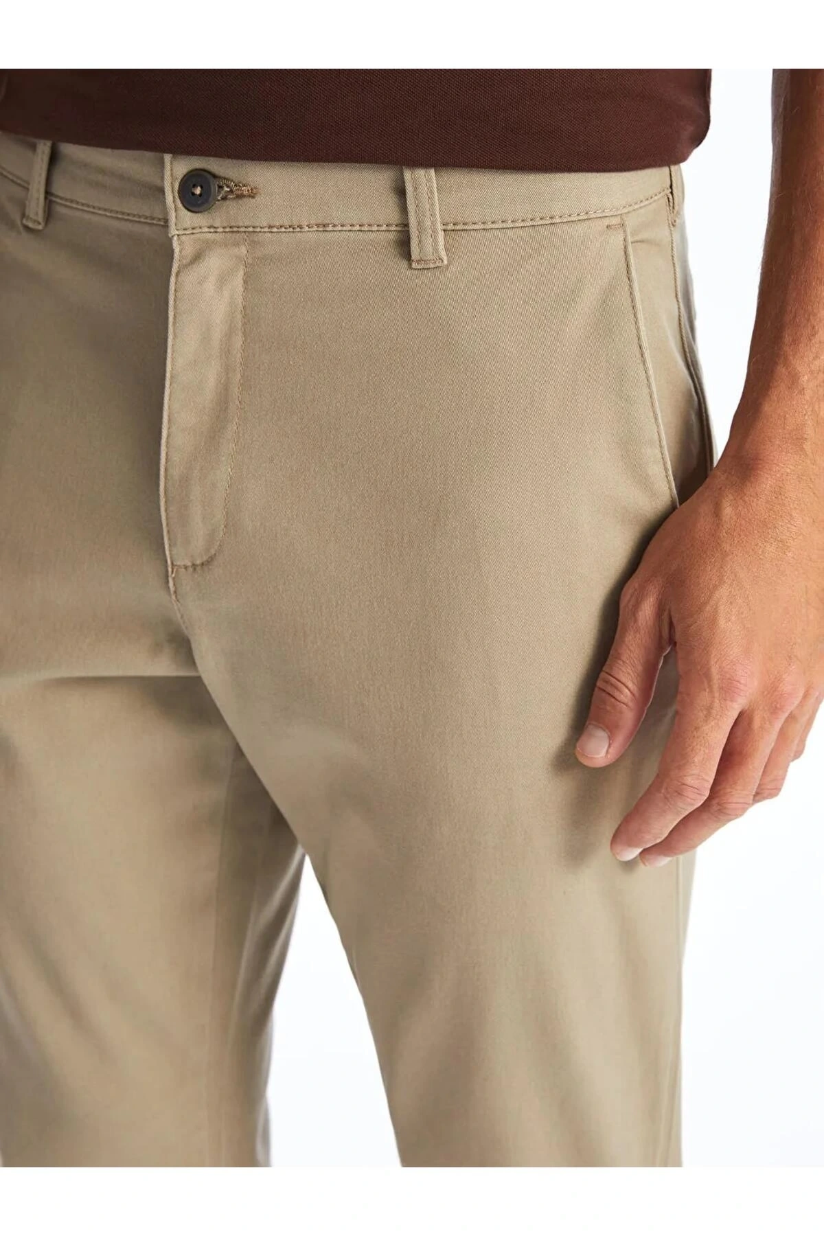LCWAIKIKI Classic Bej Dar Kalıp Erkek Chino Pantolon