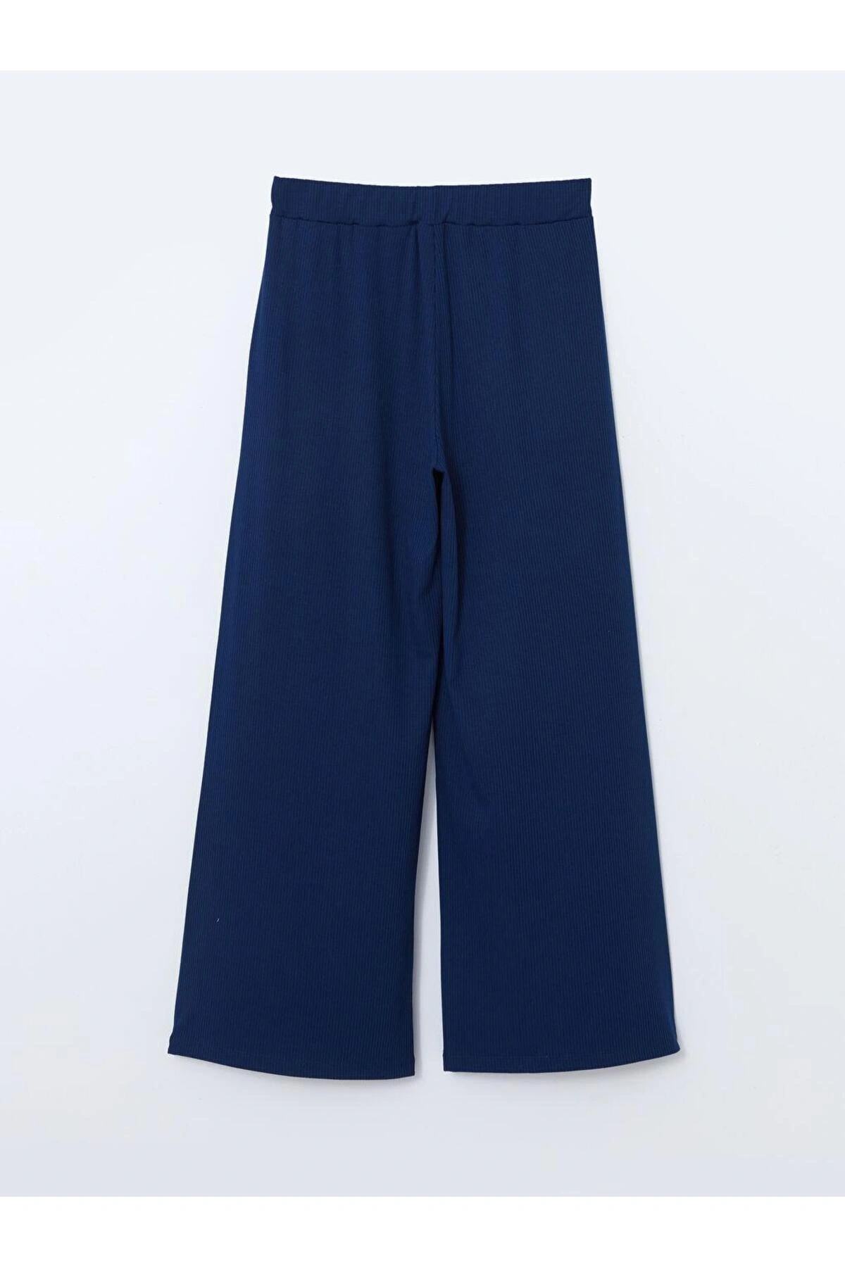 LCWAIKIKI Classic Lacivert Beli Lastikli Geniş Paça Kadın Pantolon