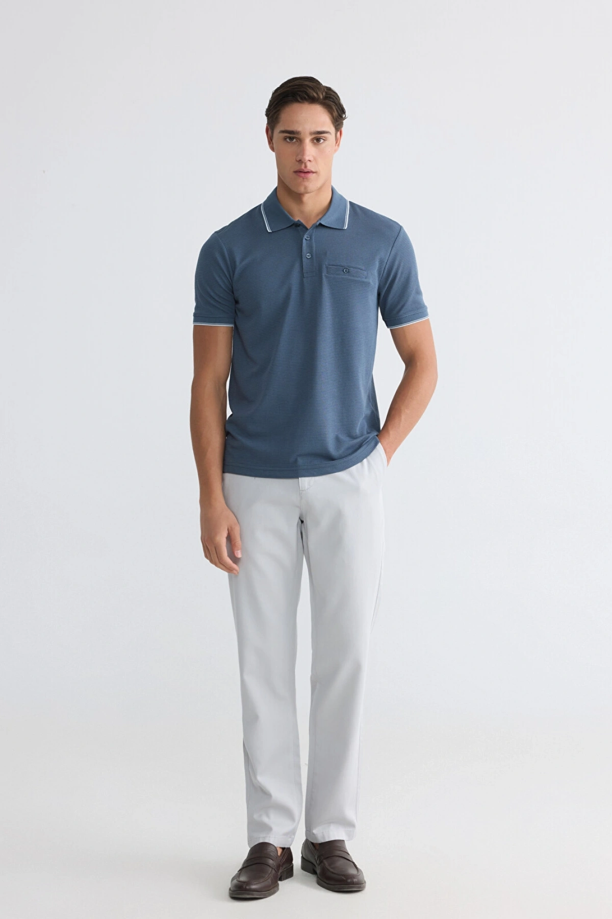 LCWAIKIKI Classic Gri Regular Fit Erkek Chino Pantolon