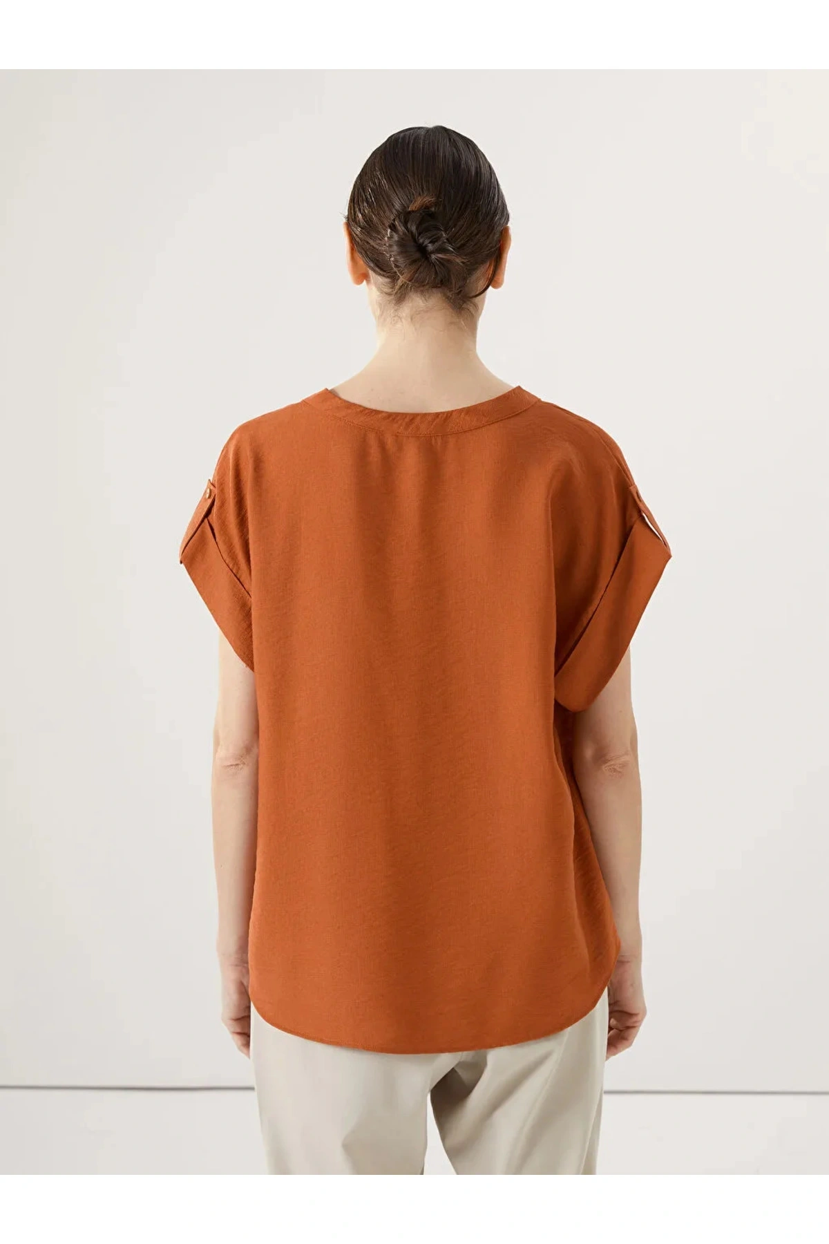 LCWAIKIKI Classic Kaçık Yaka Oversize Kadın Bluz