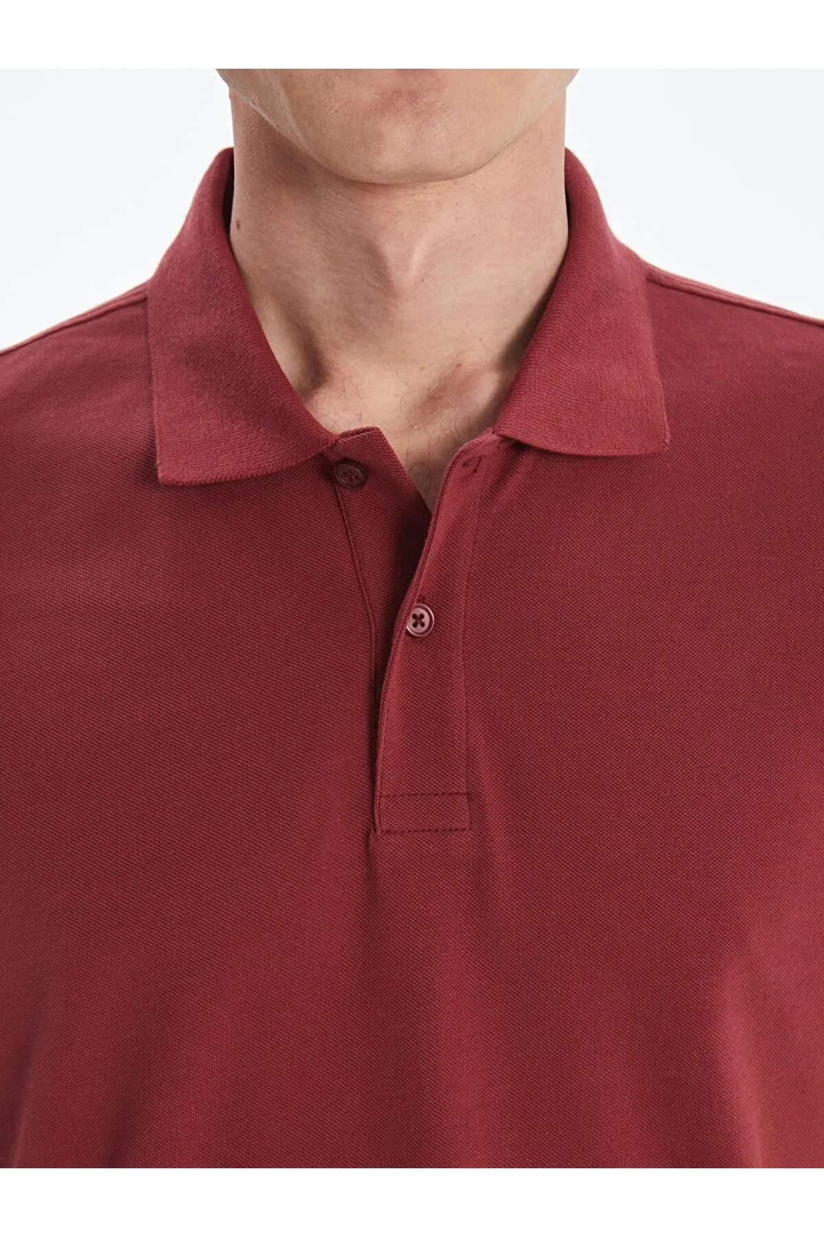 LCWAIKIKI Classic Kirmizi Polo Yaka Kısa Kollu Pike Erkek Tişört